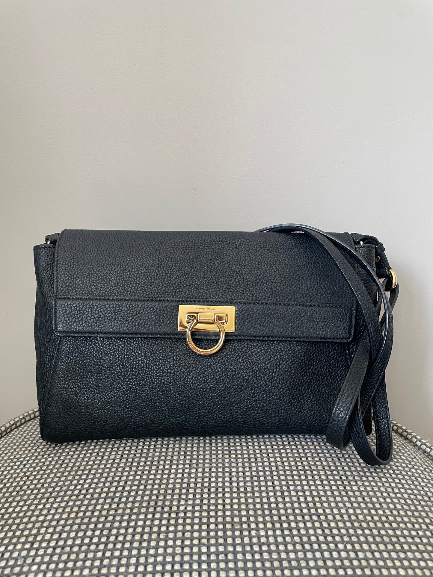 Preloved Salvatore Ferragamo Calfskin Abbey Crossbody Bag