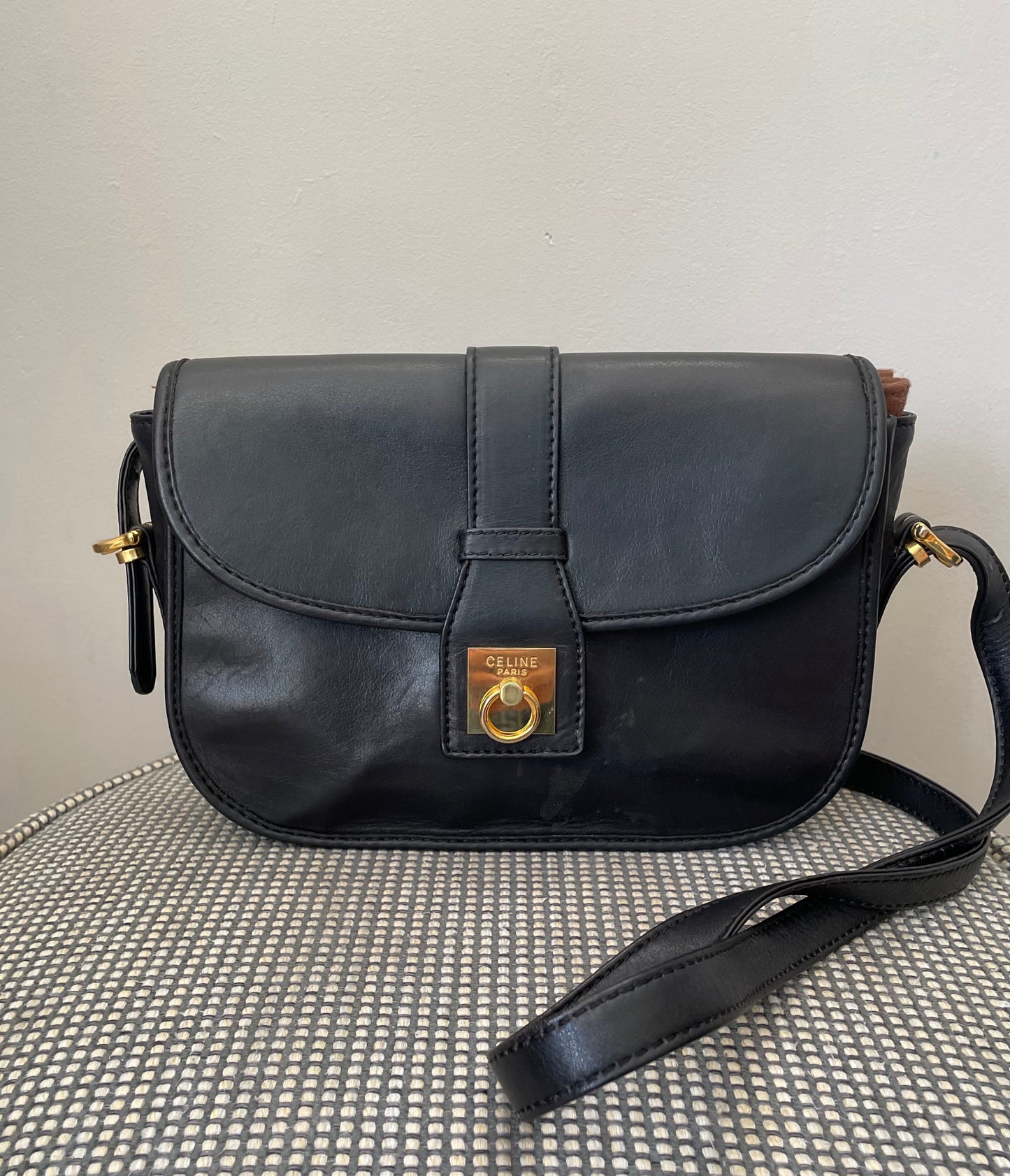 Preloved Celine Lock Shoulder Bag, Vintage