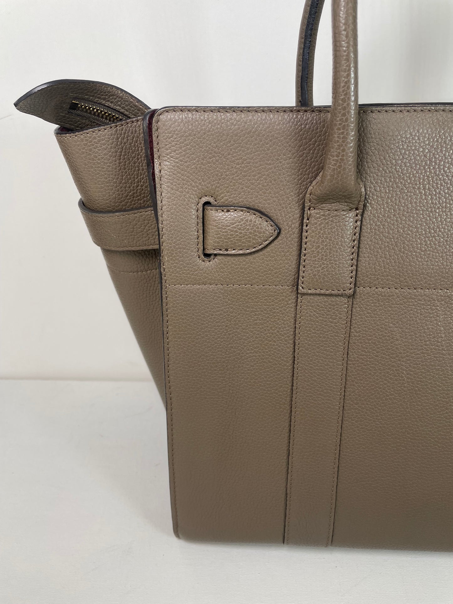 Preloved Mulberry Classic Grain Zipped Bayswater Bag, Large