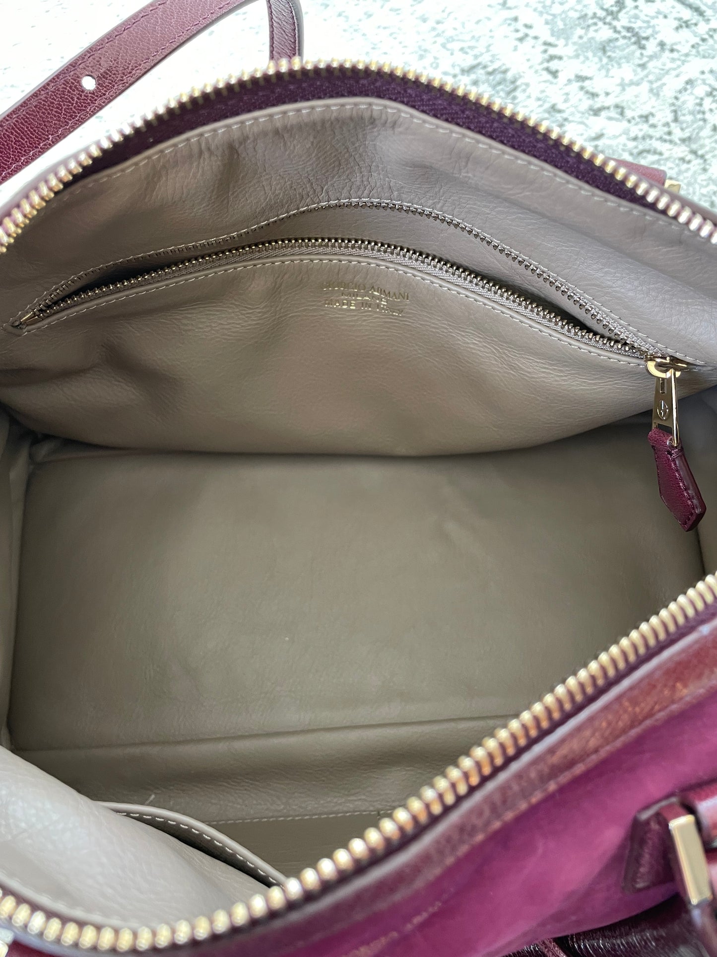 Preloved Giorgio Armani Boston Bag with long strap