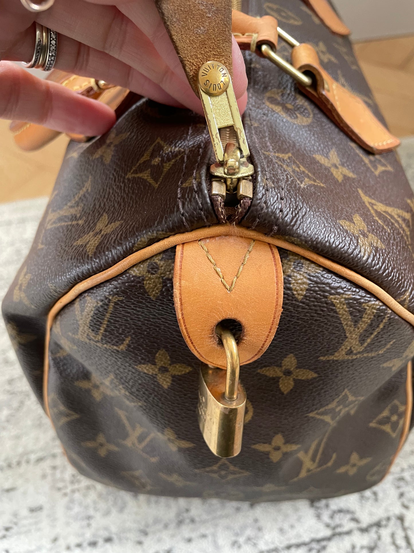 Preloved Vintage Louis Vuitton Speedy Boston Bag, 30