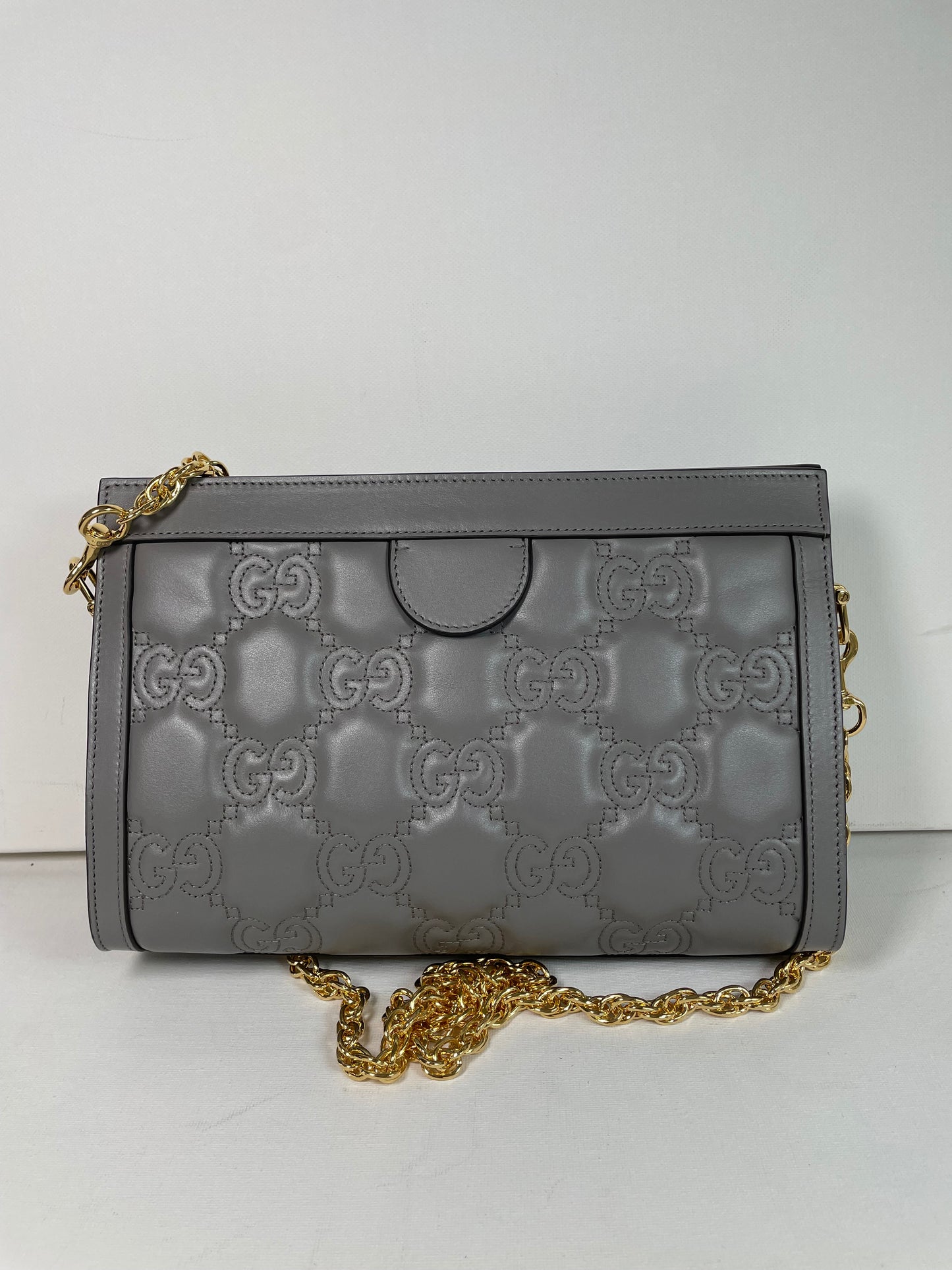 Preloved Gucci GG Matelasse Slim Chain Shoulder Bag, Small
