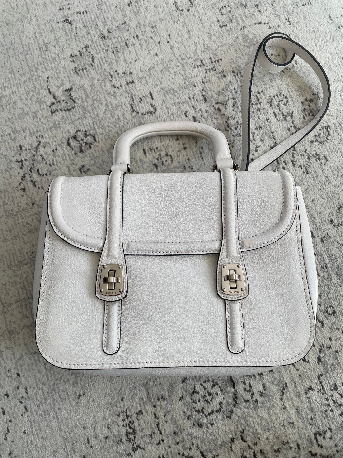 Preloved Miu Miu Double Turn Lock Satchel bag