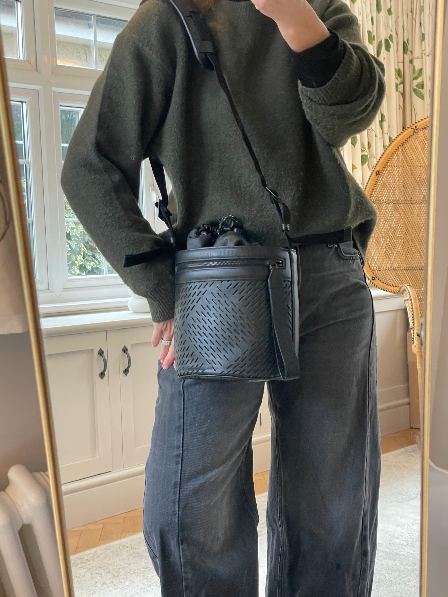 Preloved Bottega Veneta Perforated Bucket Bag