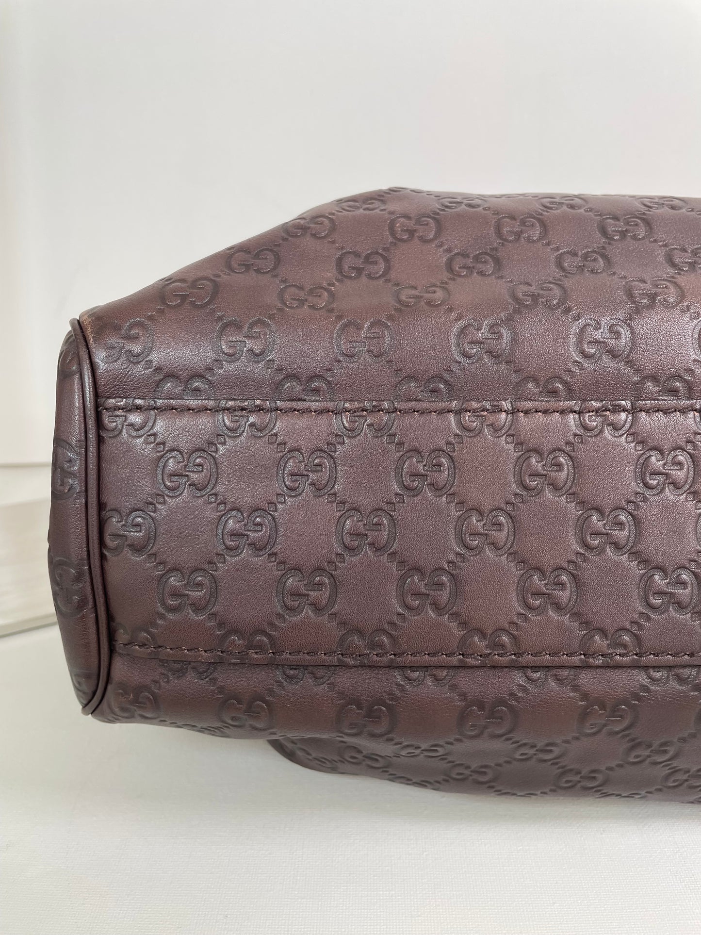 Preloved Gucci Sukey Monogram Guccissima Shoulder Bag, Medium