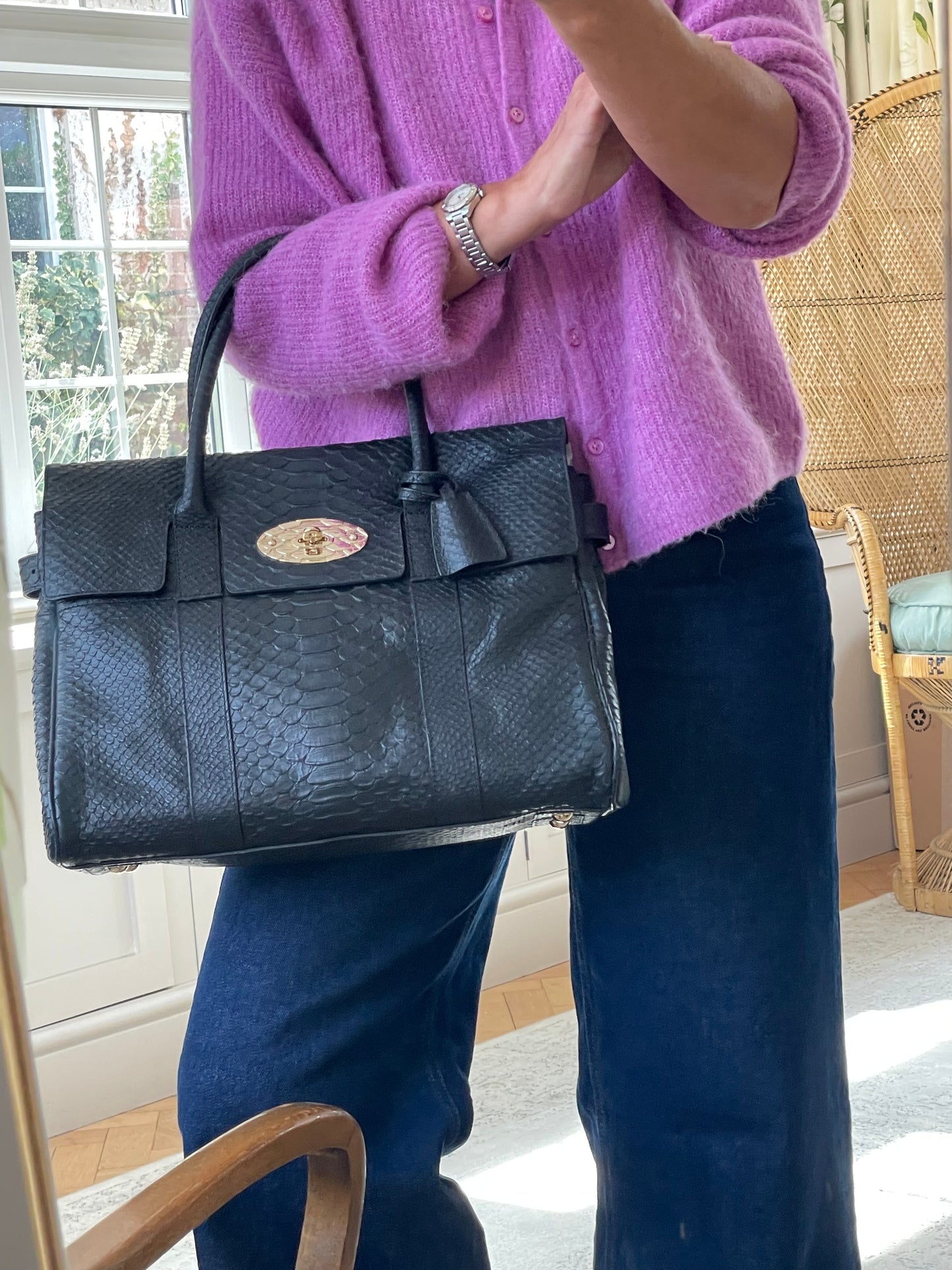 Preloved Mulberry Bayswater Tote Bag, Large