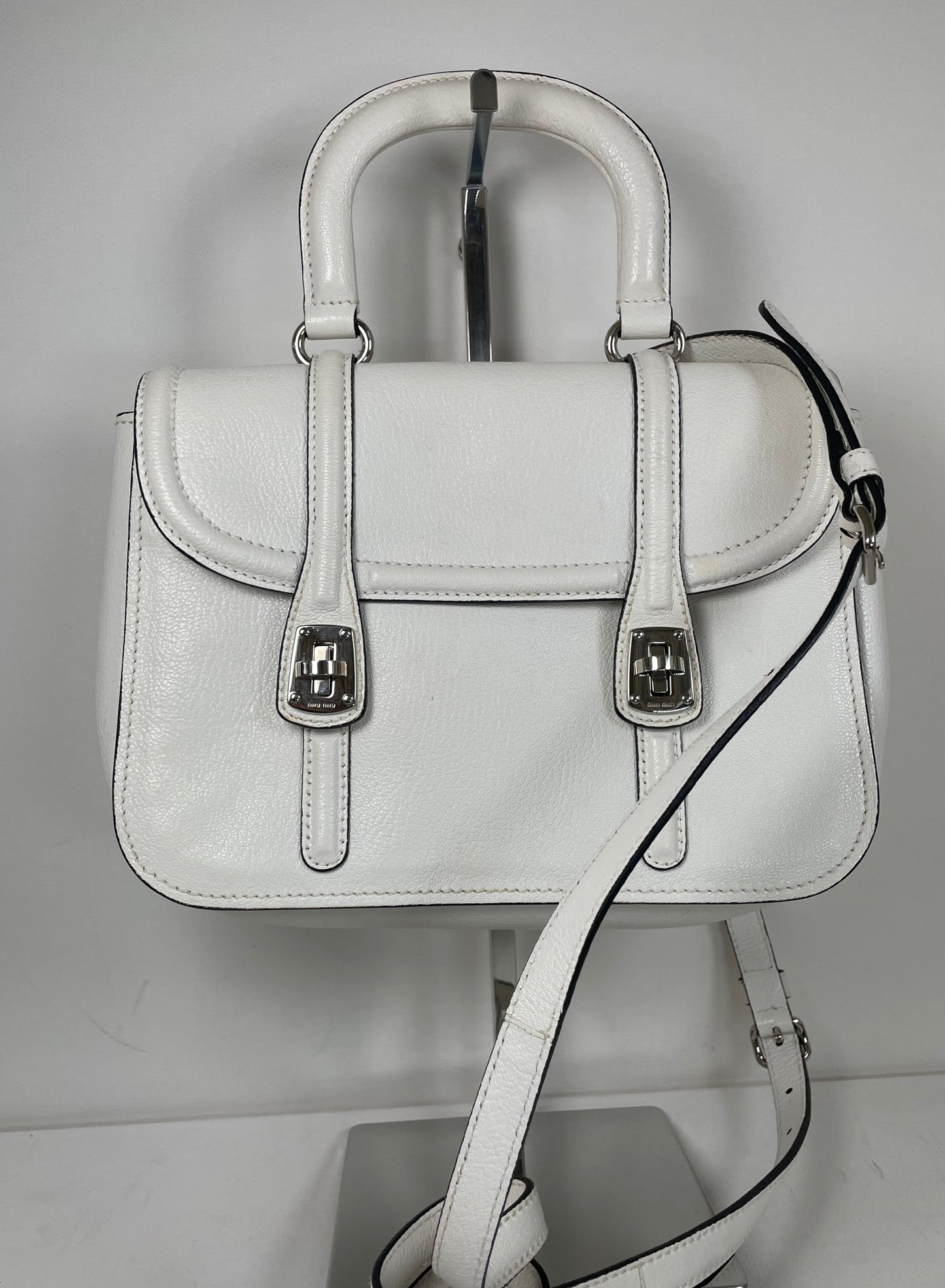 Preloved Miu Miu Double Turn Lock Satchel bag