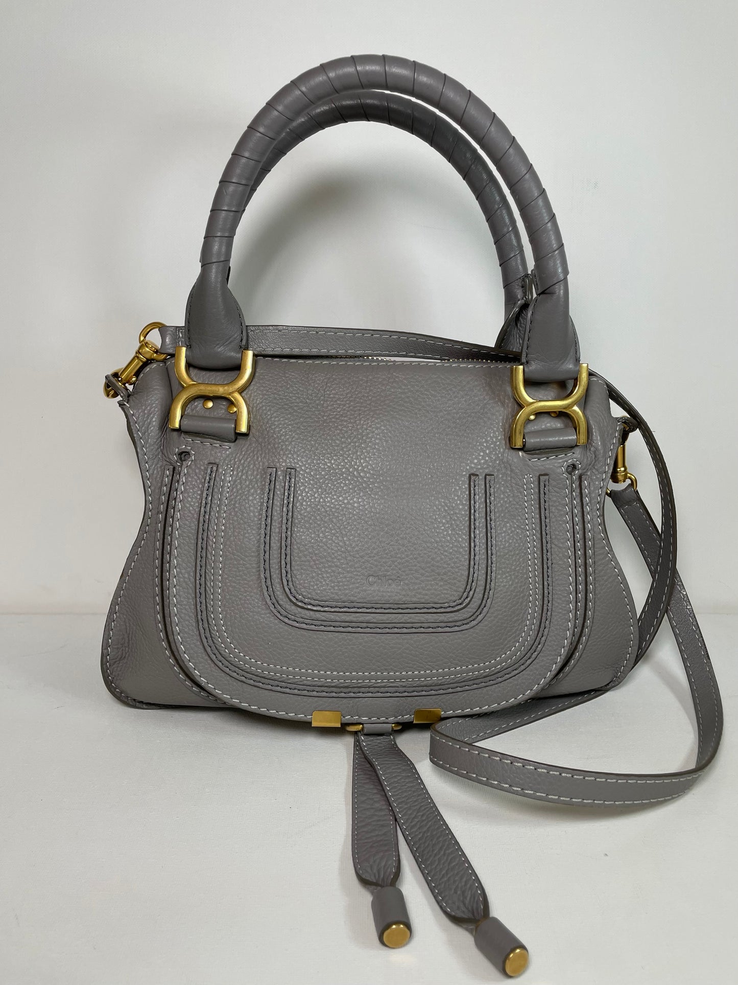 Preloved Chloe Marcie Satchel Bag with Long Strap, Small