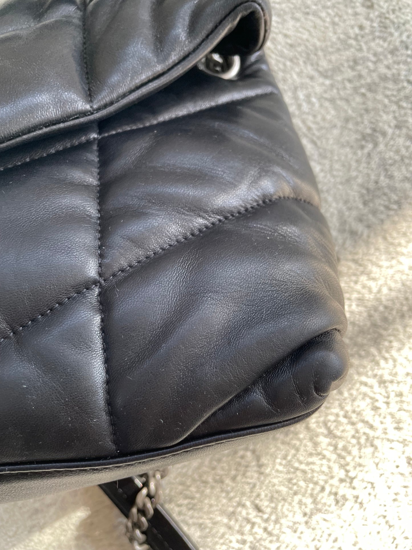 Preloved Saint Laurent Quilted LouLou Puffer Bag, Small
