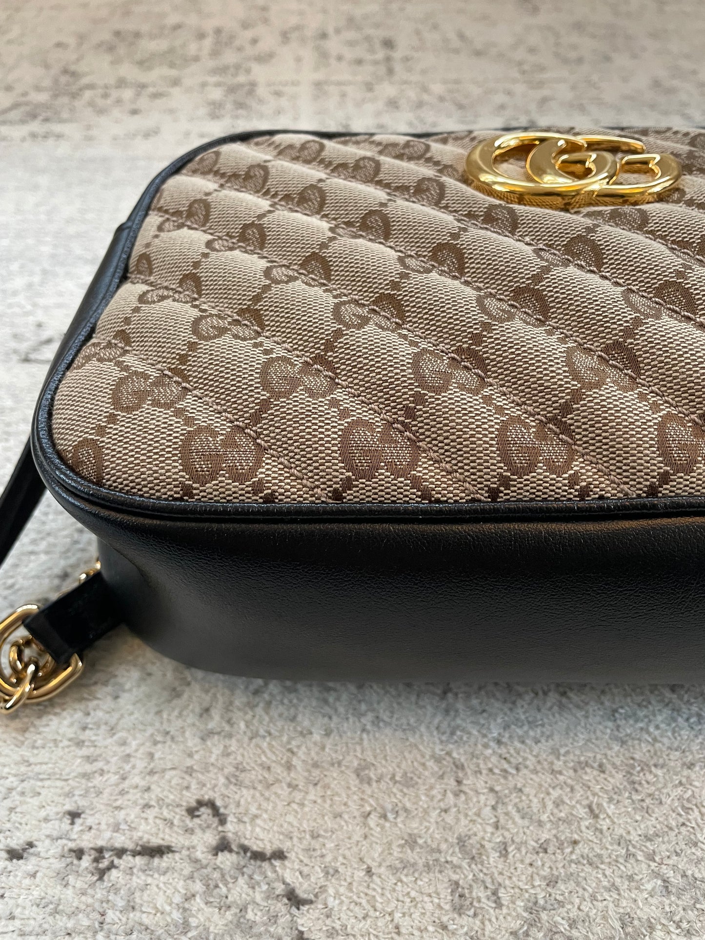 Preloved Gucci Matelasse Diagonal GG Marmont Bag, Small
