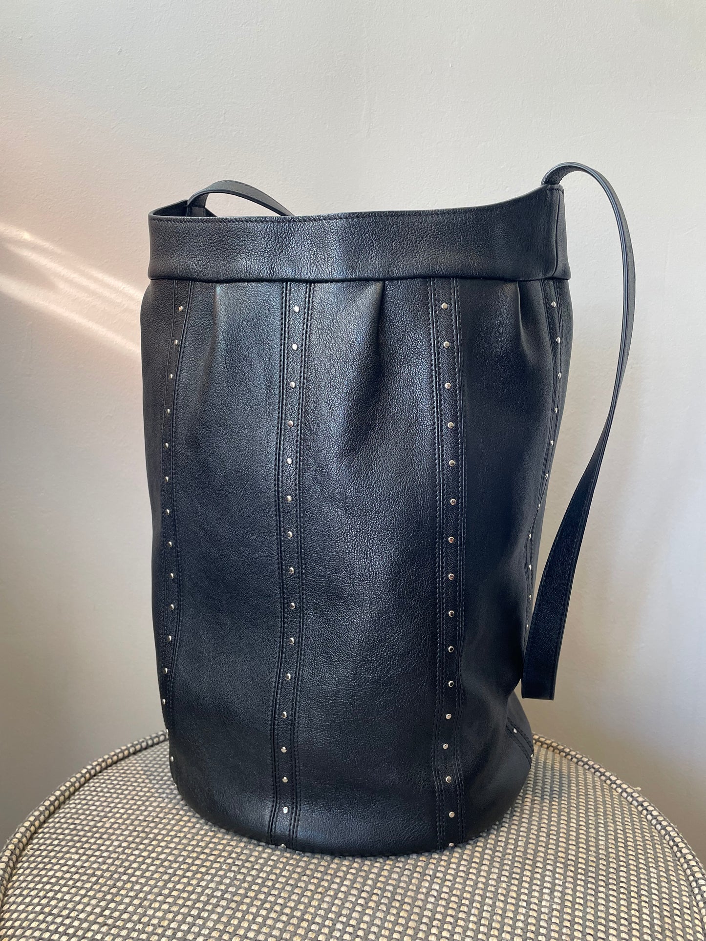 Preloved Celine Studded Shoulder Bucket Bag