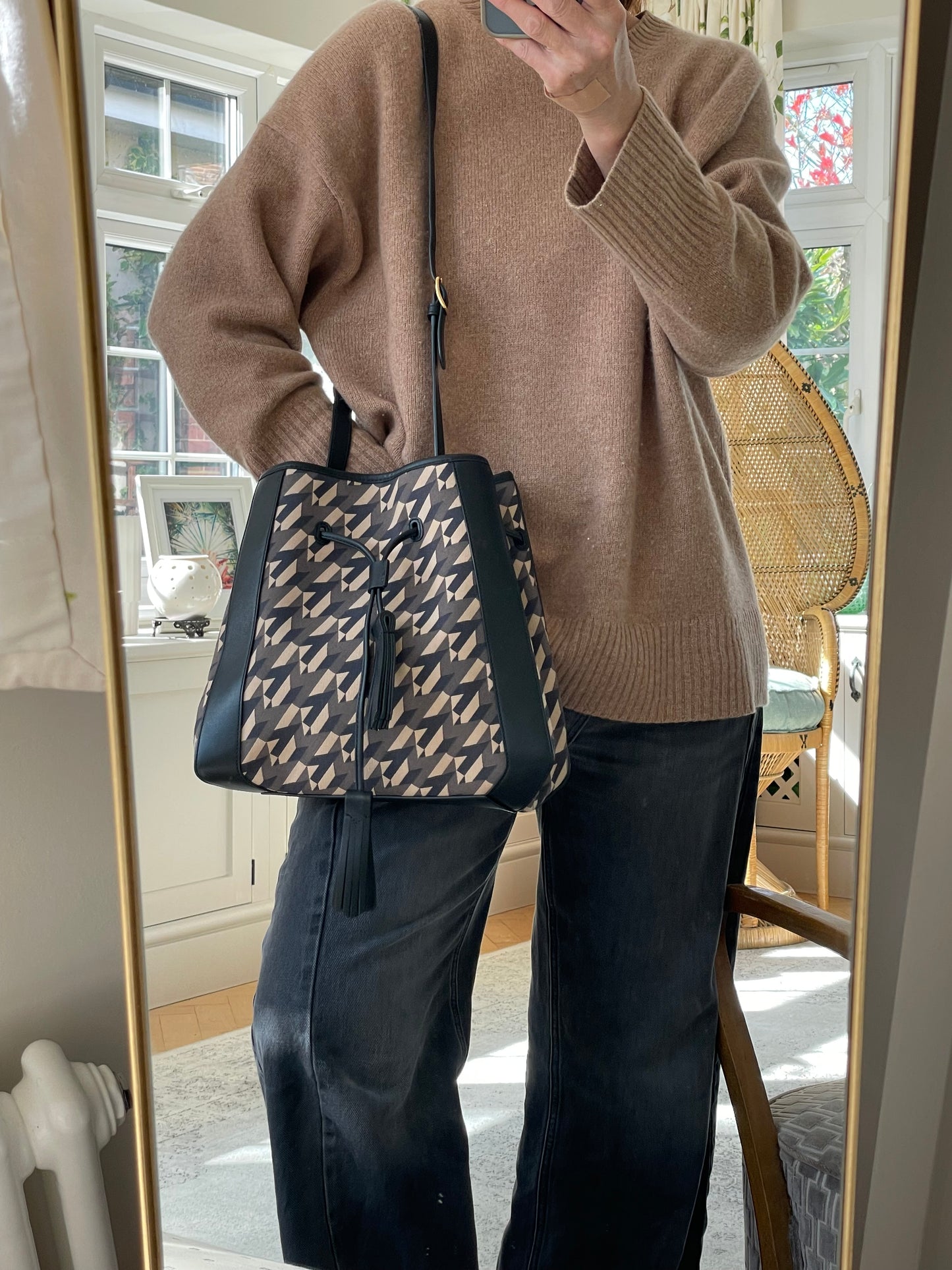 Preloved Mulberry Millie Tote Bucket Bag, Small
