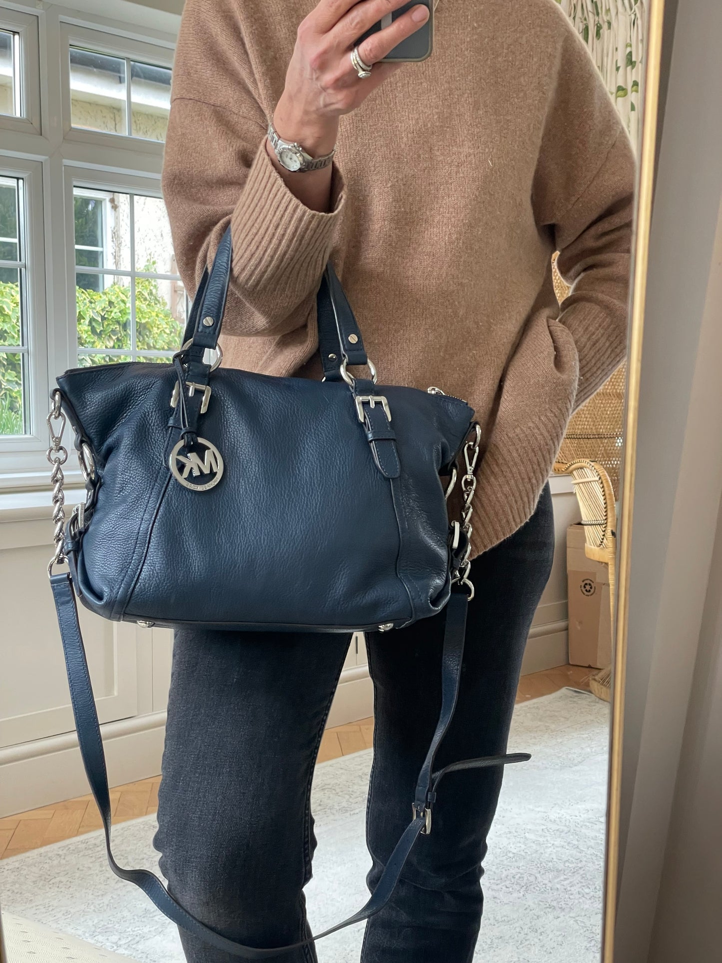Preloved Michael Kors Tristan Satchel with Long Strap
