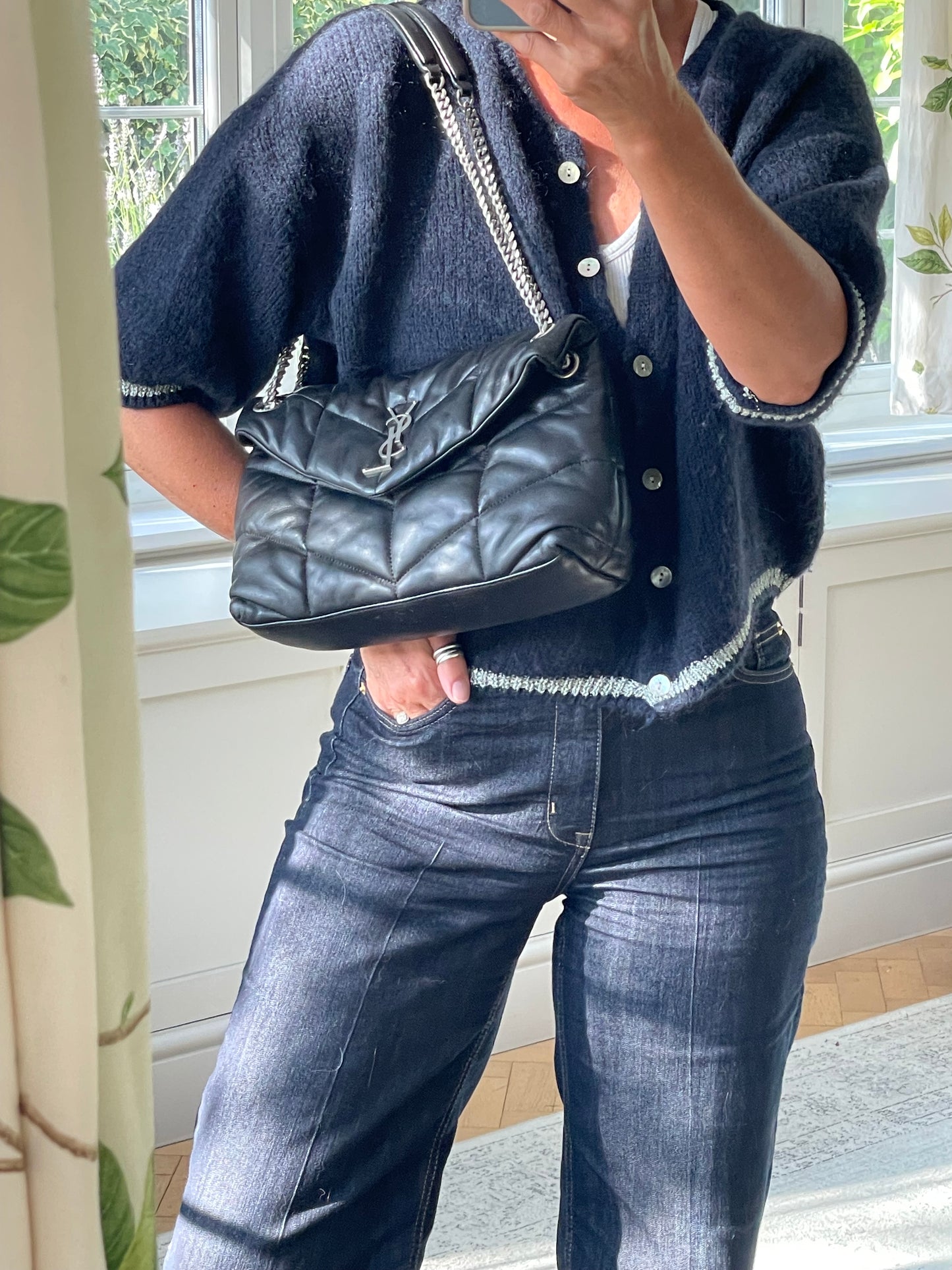 Preloved Saint Laurent Quilted LouLou Puffer Bag, Small