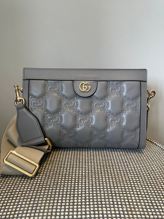 Preloved Gucci GG Matelasse Slim Chain Shoulder Bag, Small