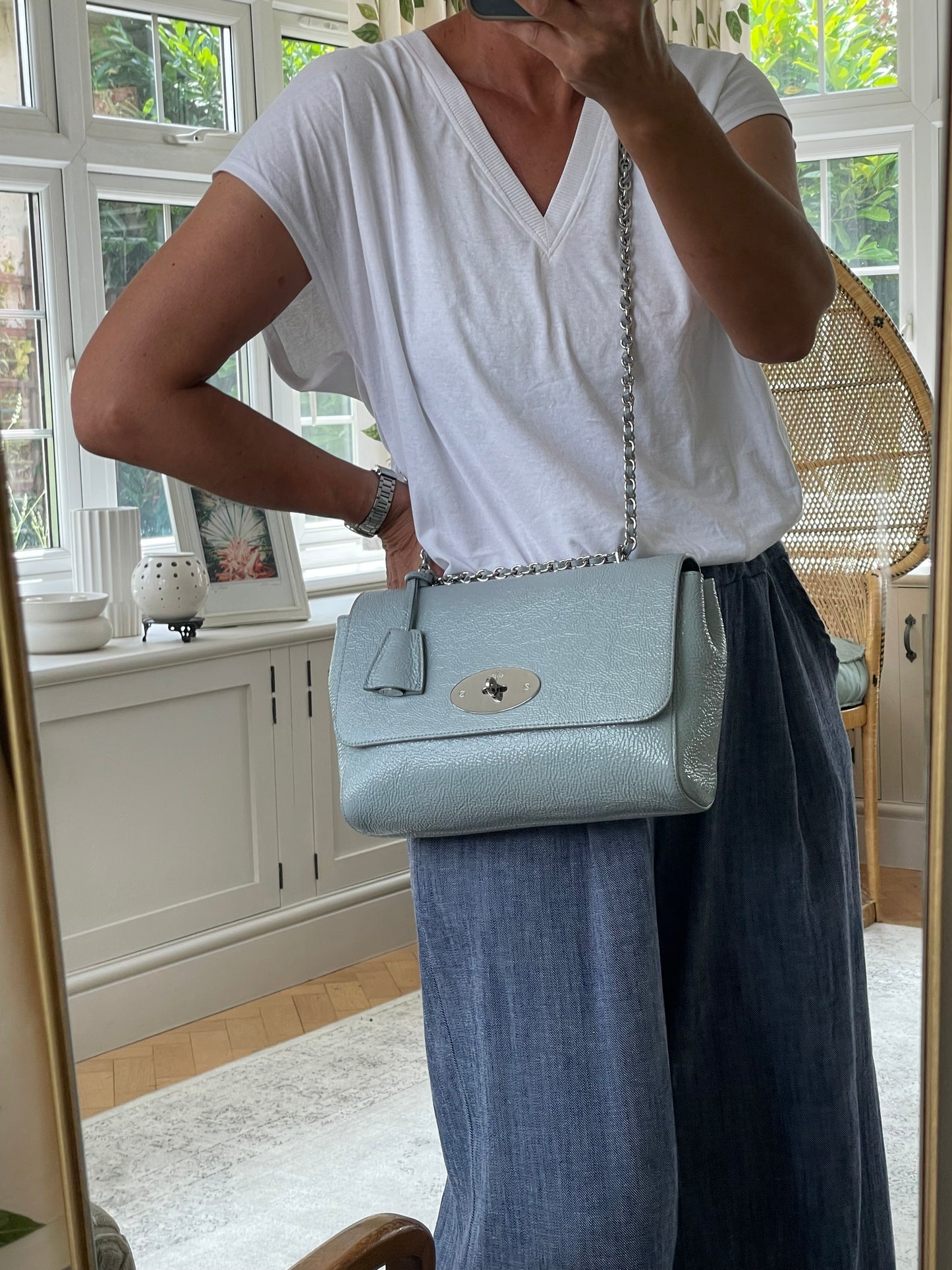 Preloved Mulberry Lily Shoulder Bag, Medium