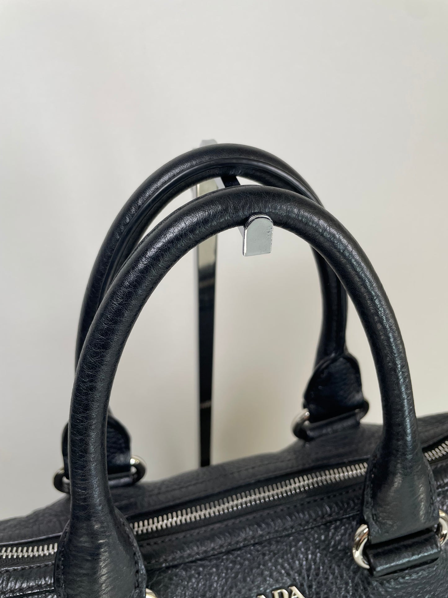 Preloved Prada Vitello Daino Bauletto Bag, Small
