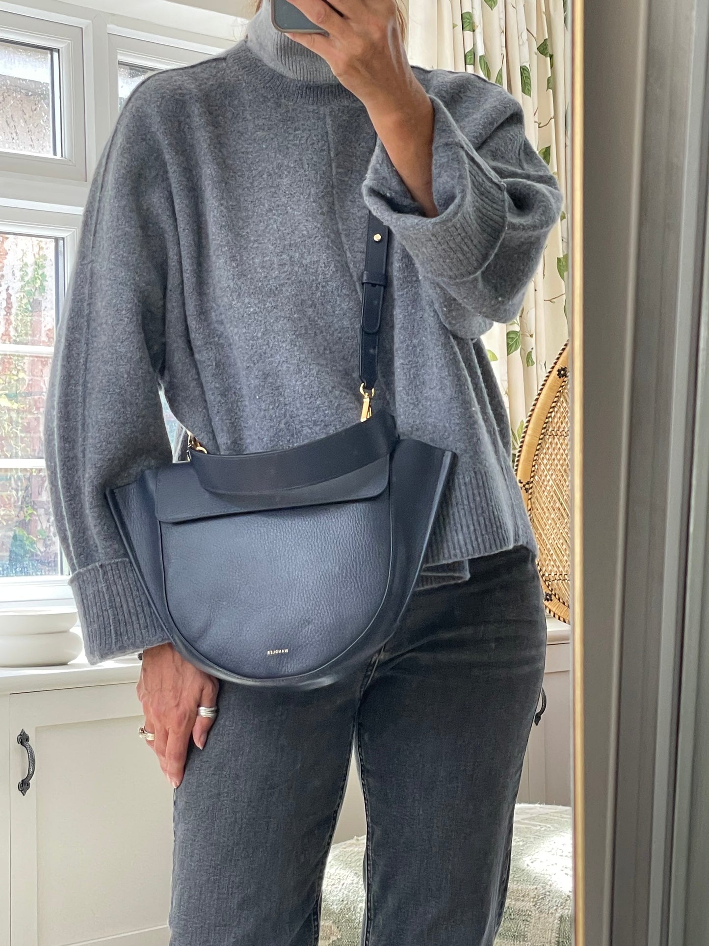 Preloved Wandler Hortensia Crossbody Bag and Top Handle Bag, Medium