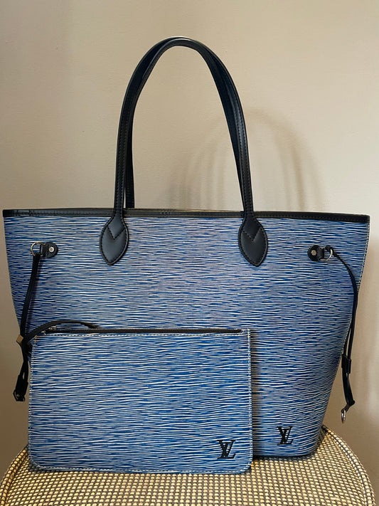 Preloved Louis Vuitton Epi Leather Neverfull Shopping Tote Bag, MM