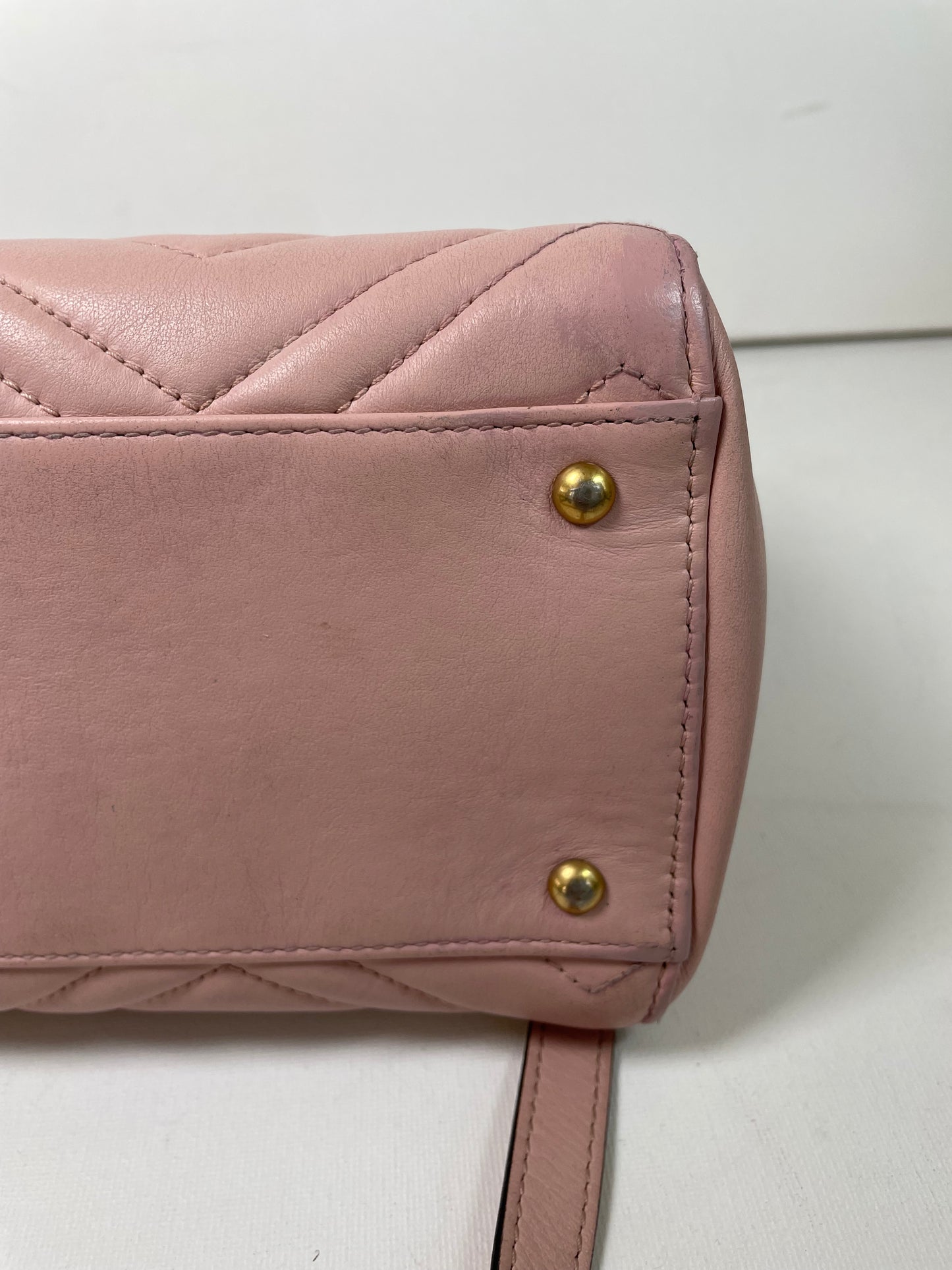 Preloved Gucci Quilted Marmont Top Handle Tote Bag, Small