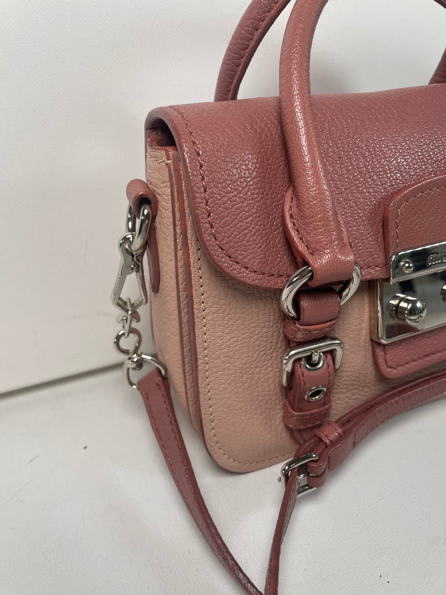 Preloved Miu Miu Madras Lock Crossbody Bag