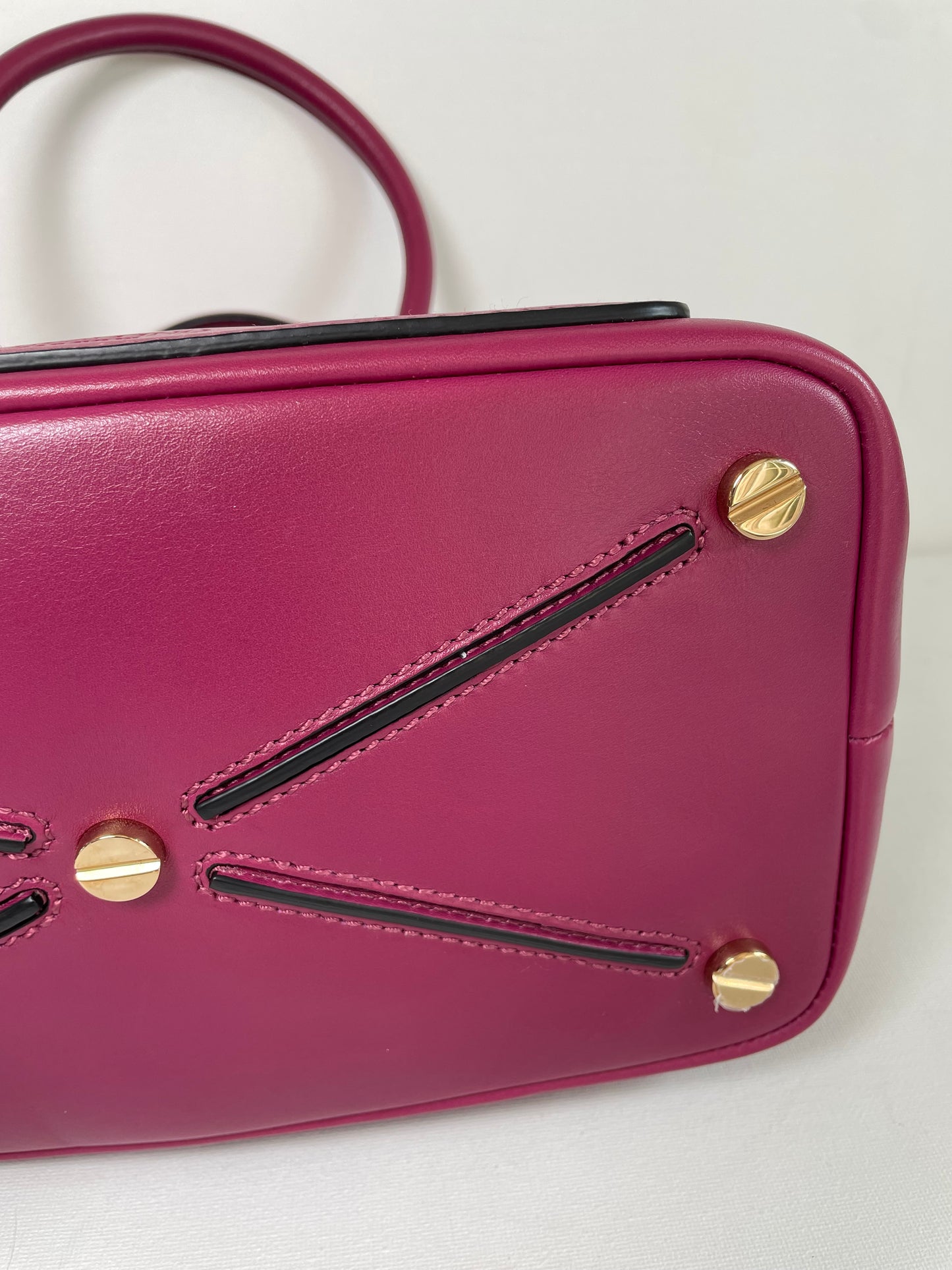 Preloved Valentino Garavani Rockstud Demilune Double Handle Satchel Bag, Small