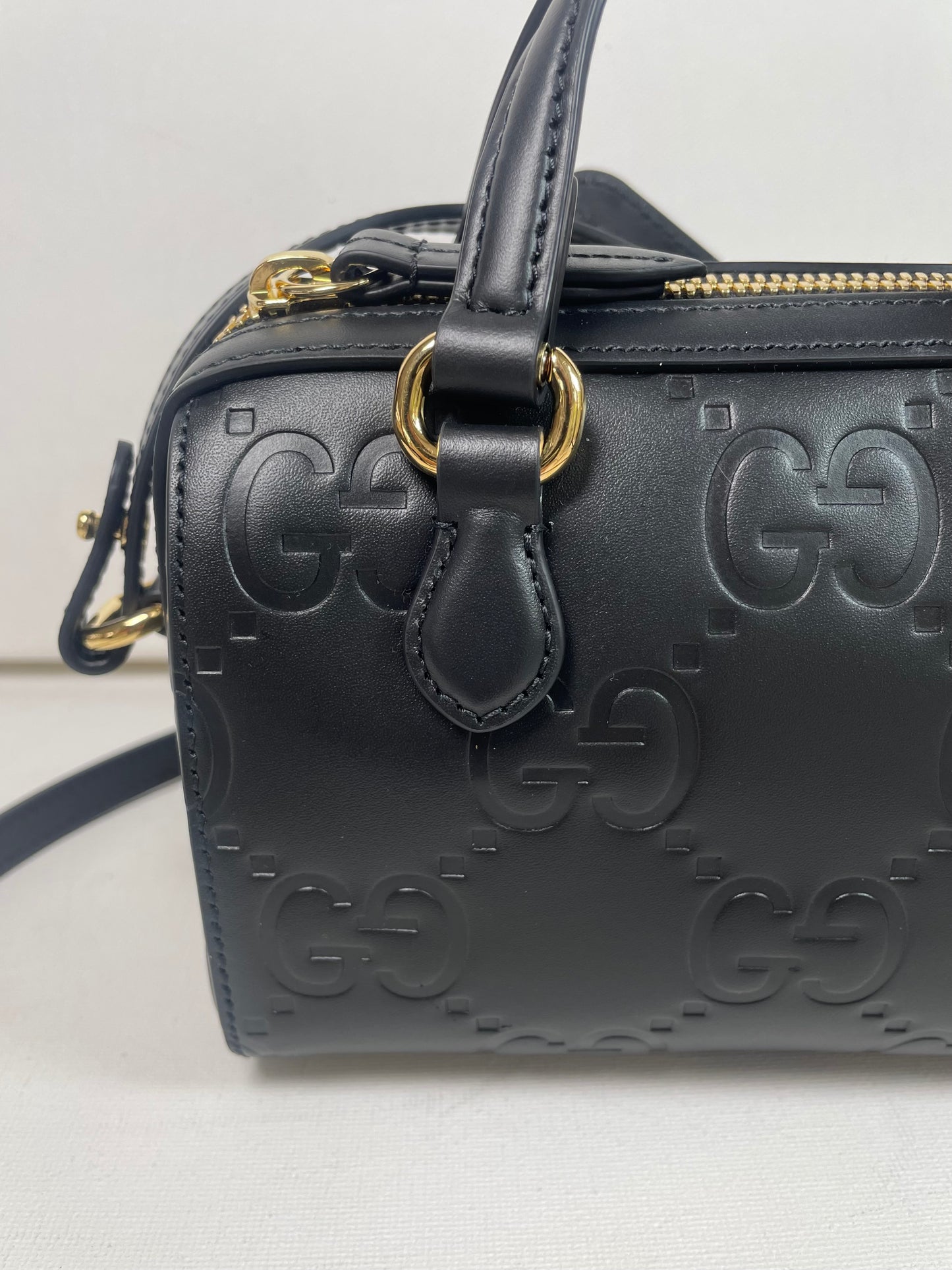 Preloved Gucci Boston Bag Crossbody Bag, Super Mini