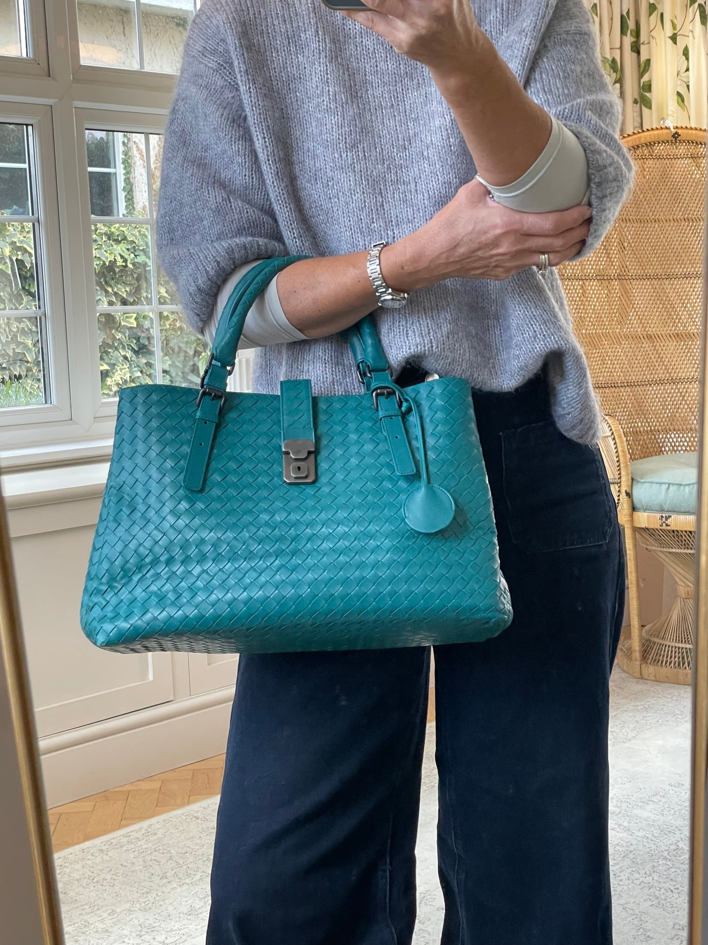 Preloved Bottega Veneta Roma Tote Bag, Large