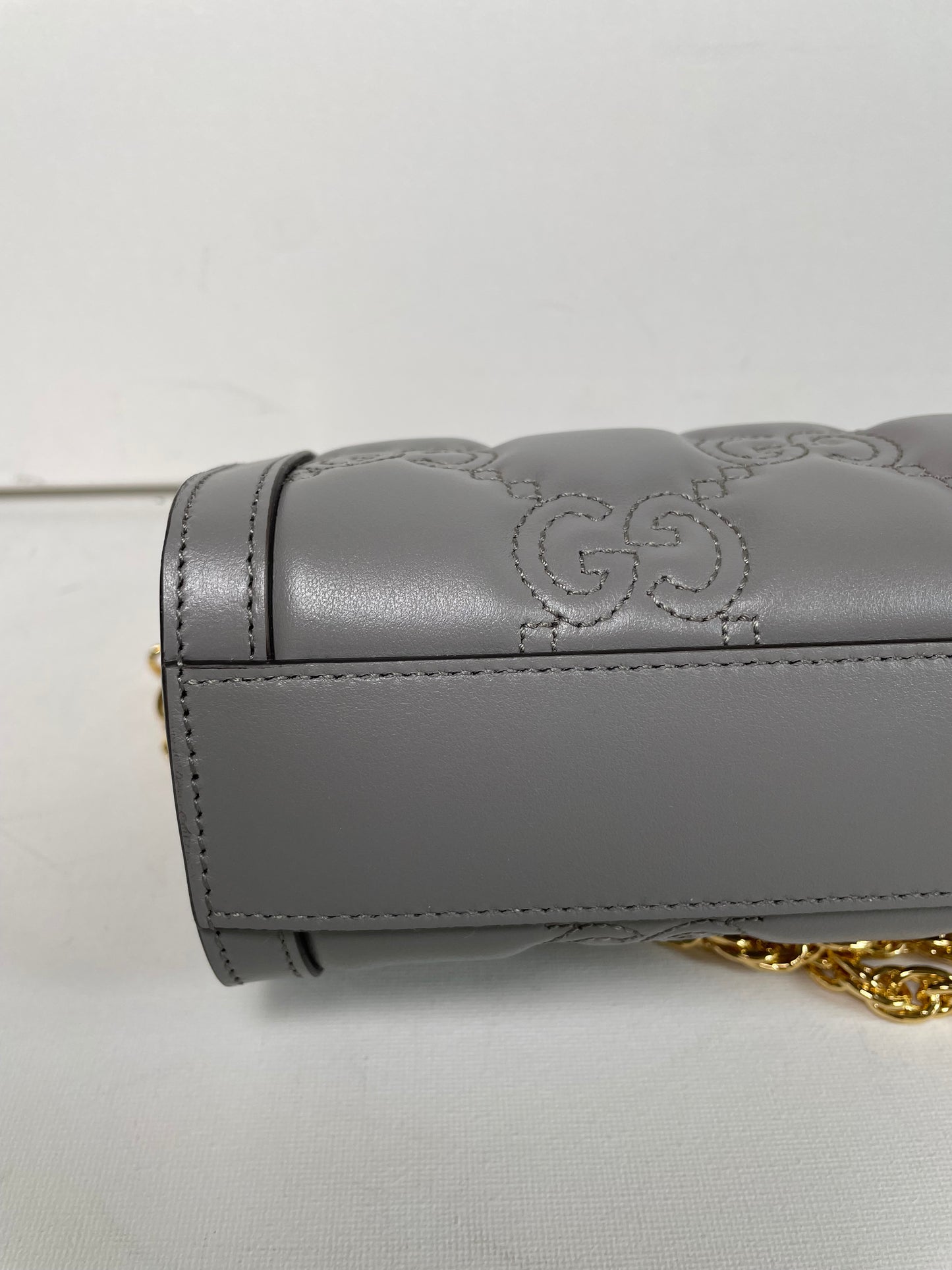 Preloved Gucci GG Matelasse Slim Chain Shoulder Bag, Small