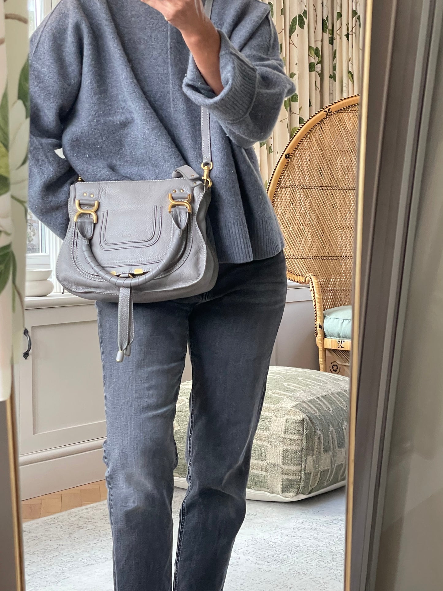 Preloved Chloe Marcie Satchel Bag with Long Strap, Small