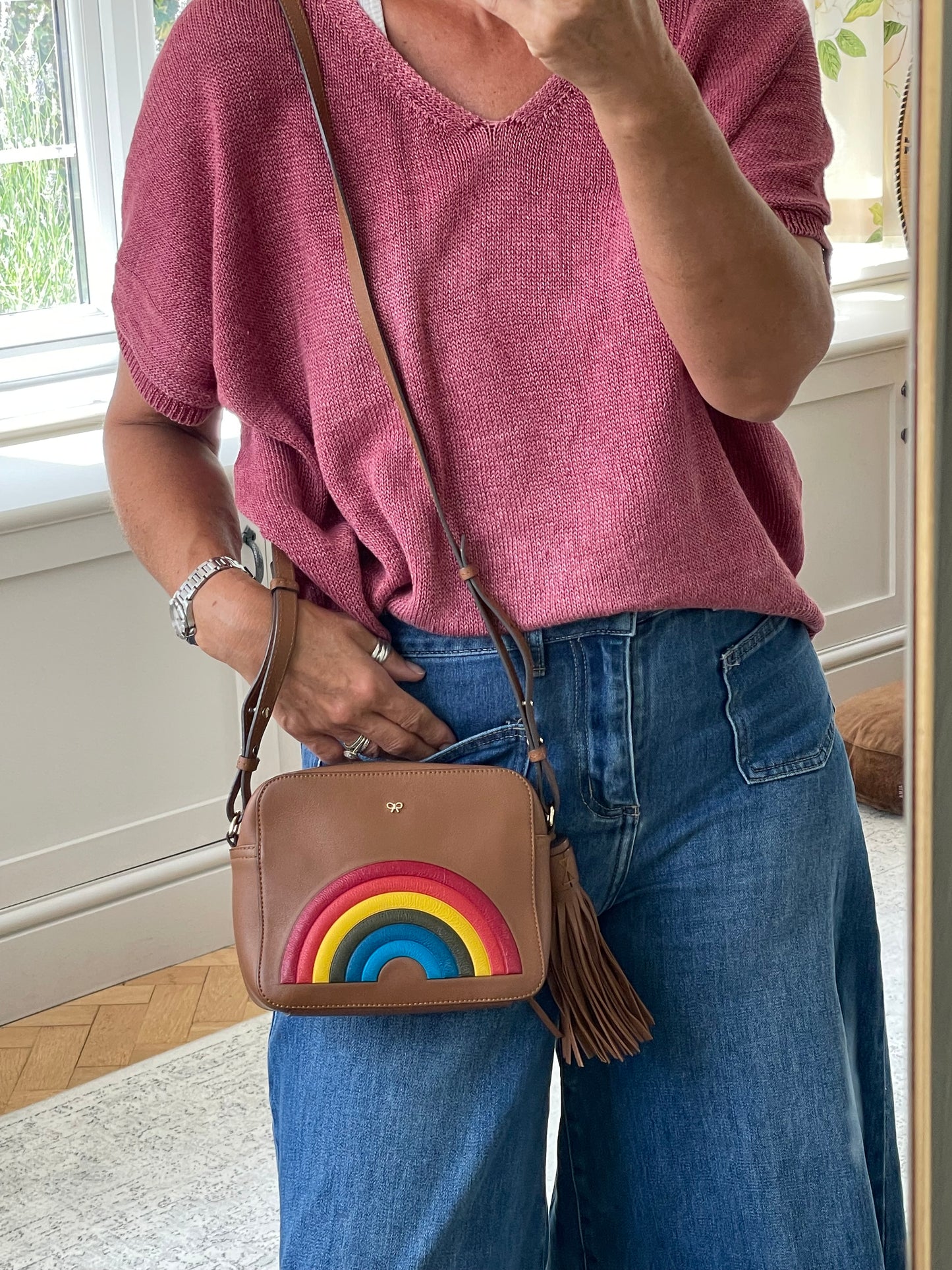 Preloved Anya Hindmarch Rainbow Crossbody Bag