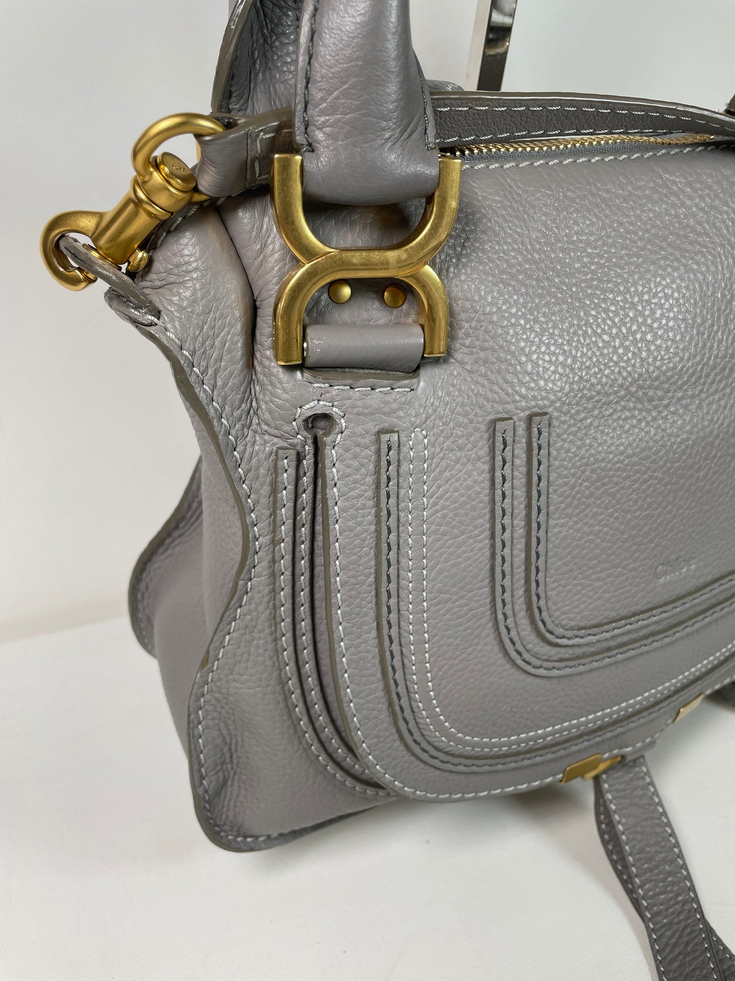 Preloved Chloe Marcie Satchel Bag with Long Strap, Small