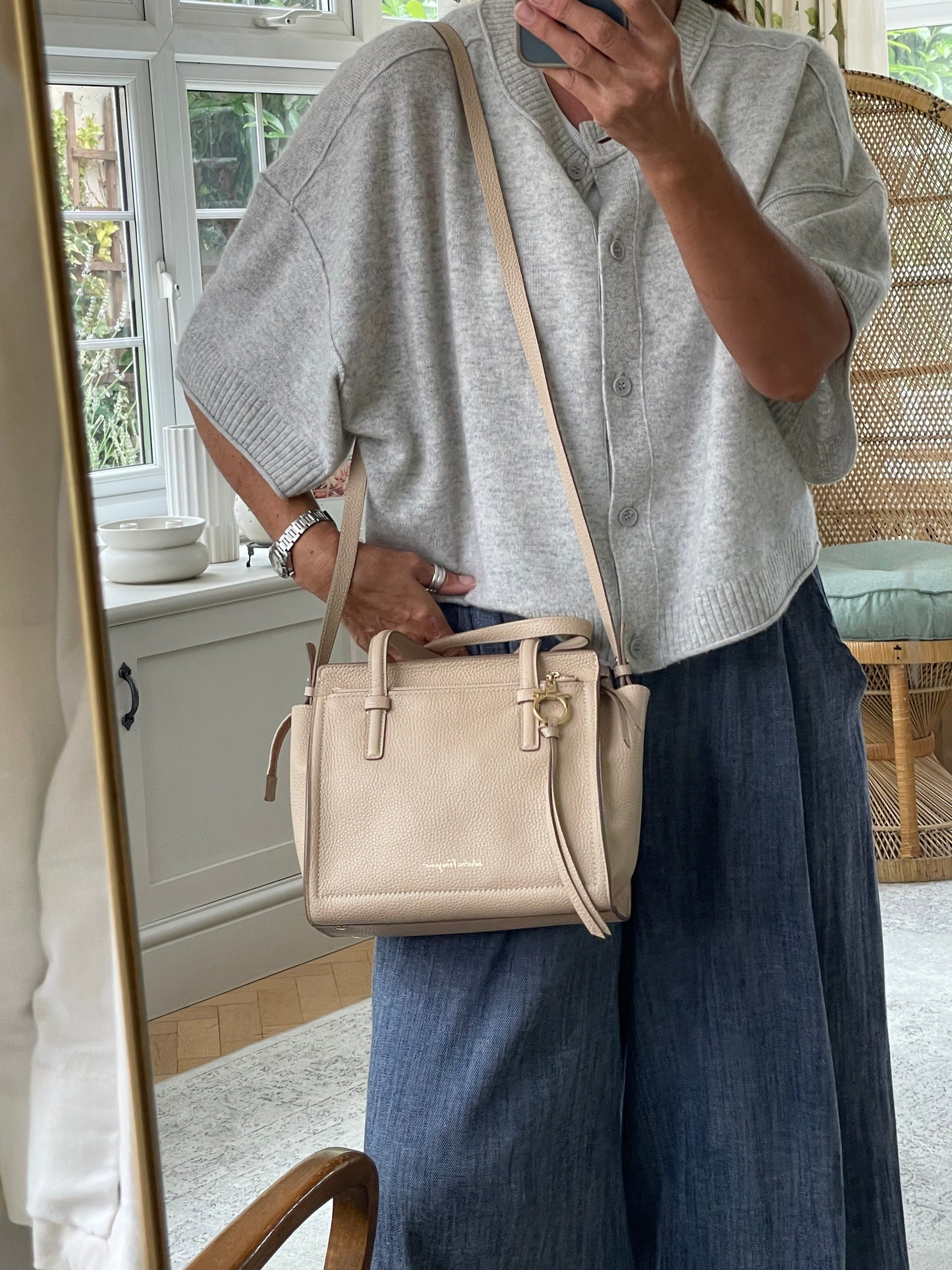Preloved Salvatore Ferragamo Double Handle Amy Tote Bag, Small
