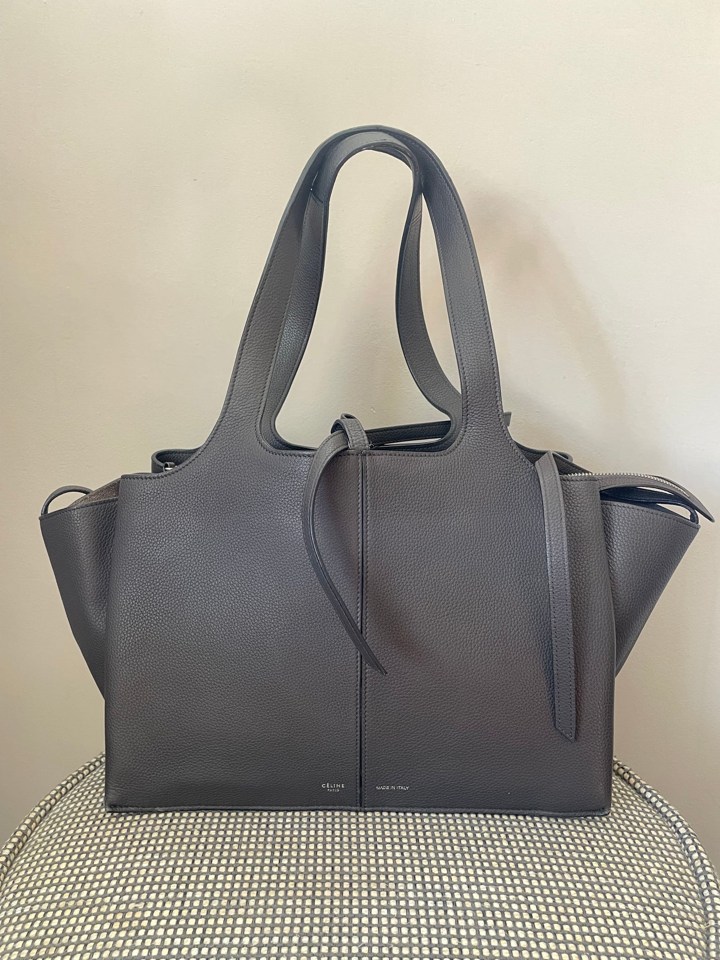 Preloved Celine Tri-Fold Shopping Tote Bag, Small
