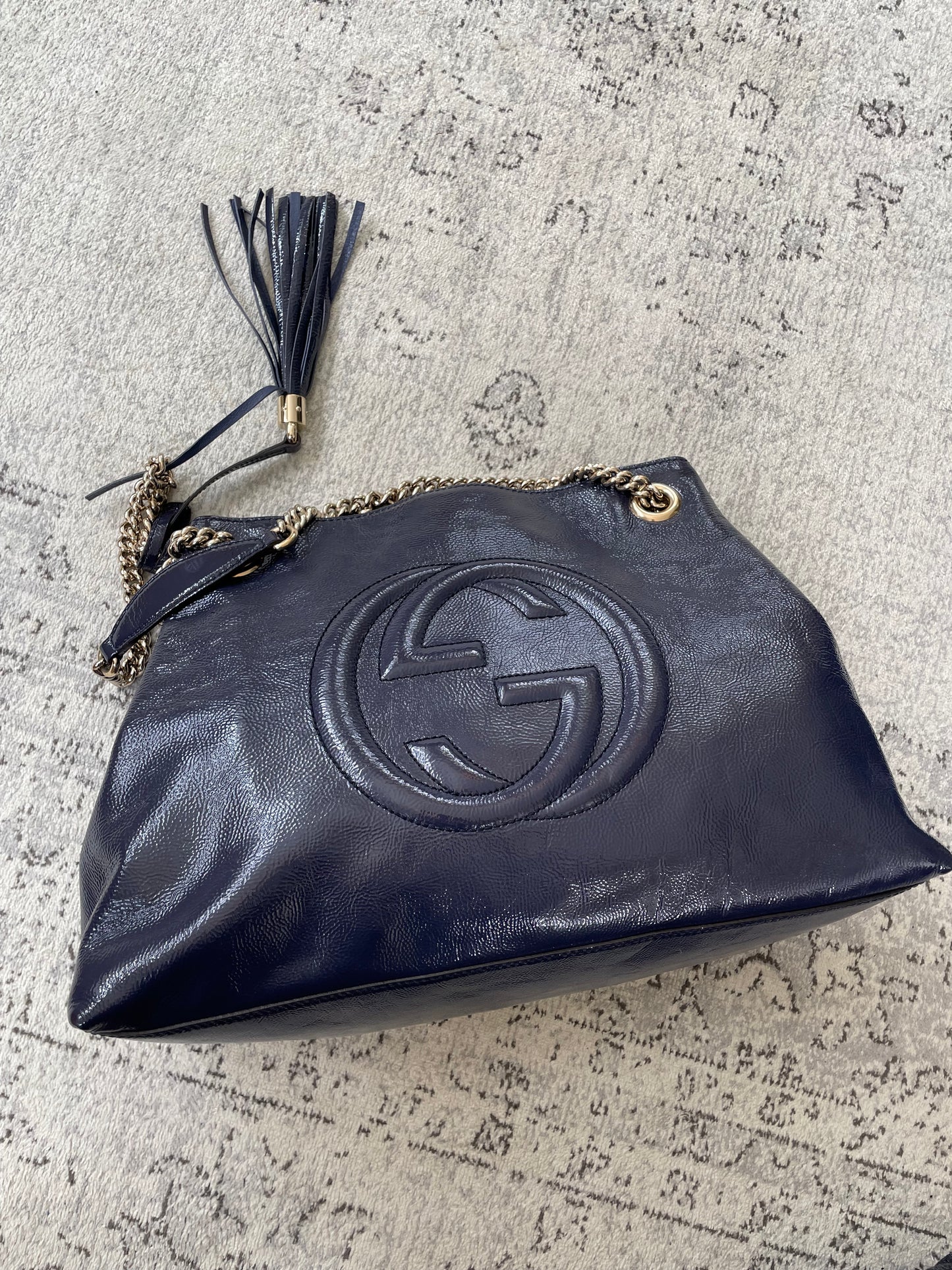 Preloved Gucci Soho Chain Shoulder Tote Bag, Medium