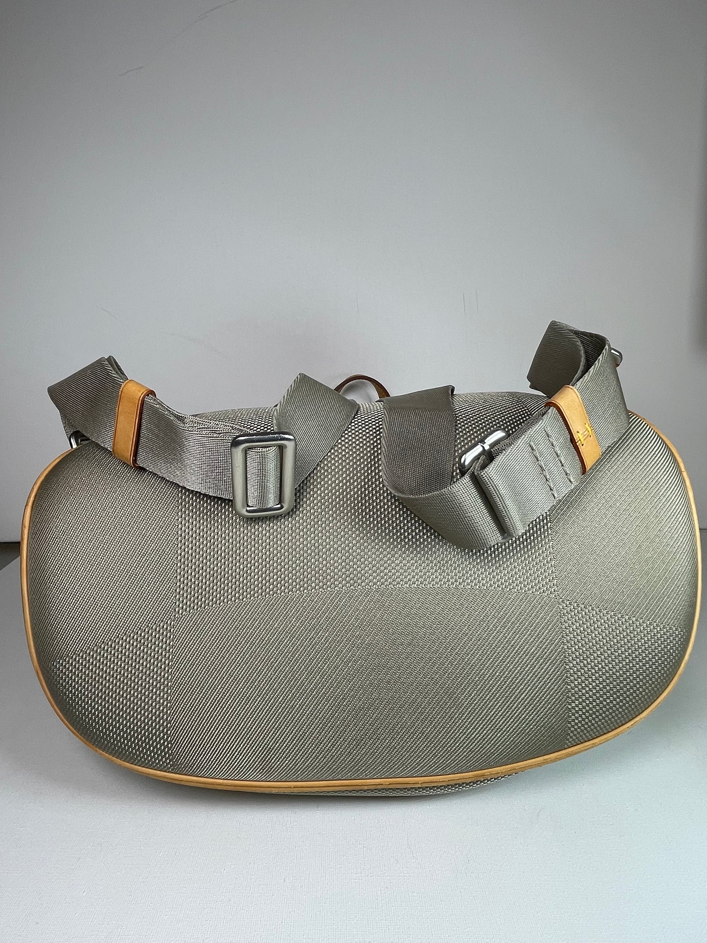 Preloved Louis Vuitton Pioneer Backpack in Damier Jean Canvas and Sable Silvertone Hardware