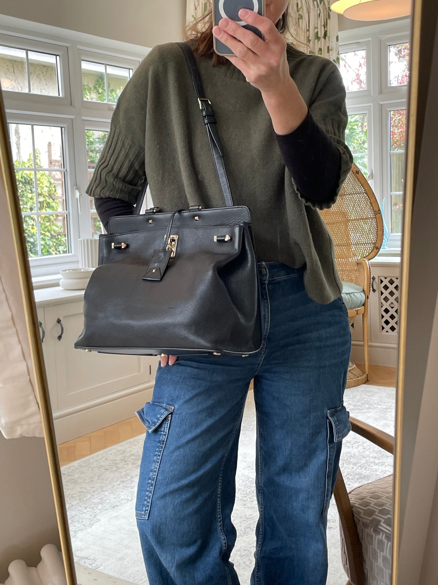 Preloved Valentino Garavani Joylock Tote Bag, Large