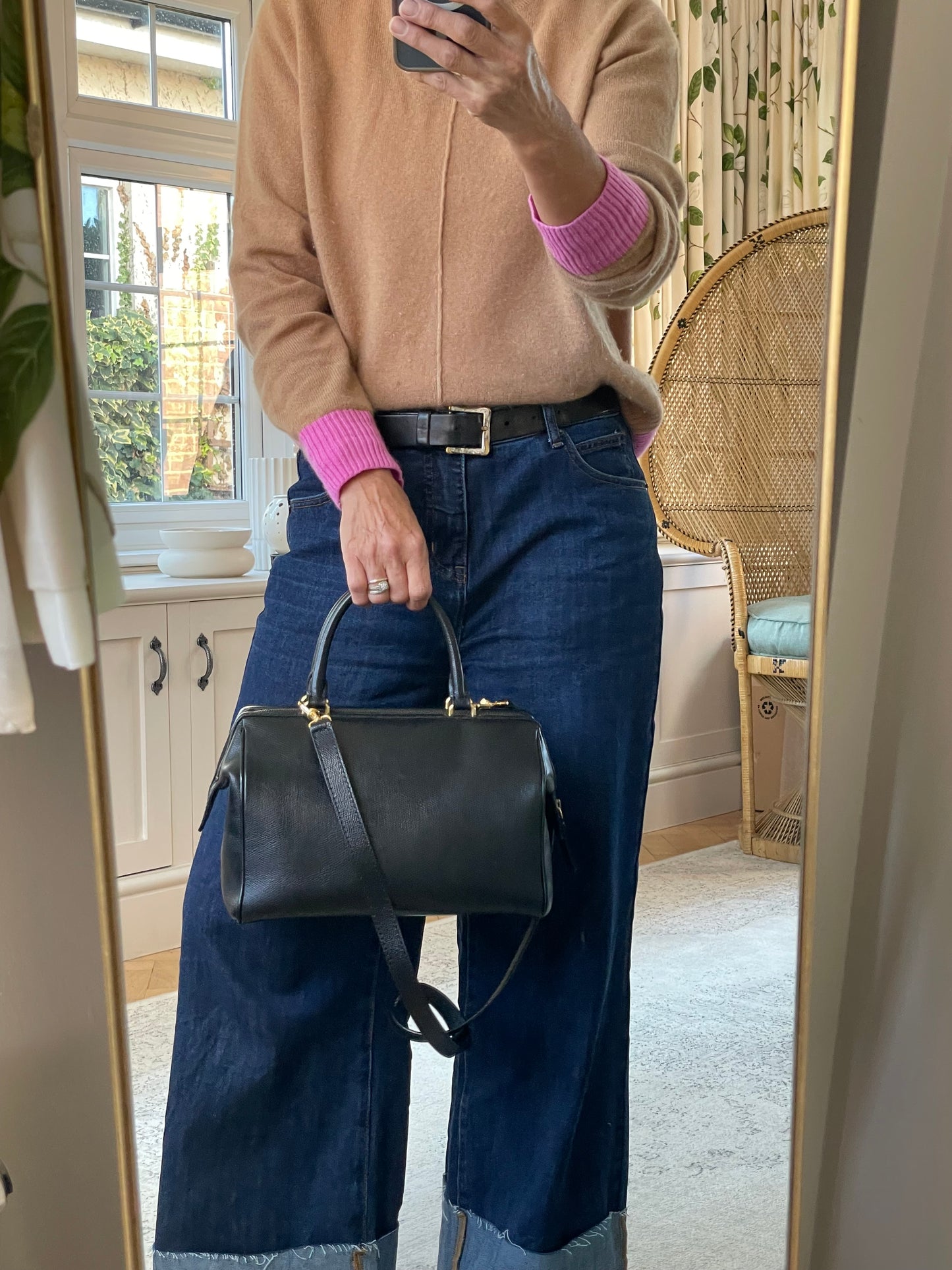 Preloved, Vintage Celine Boston Bag with Long Strap