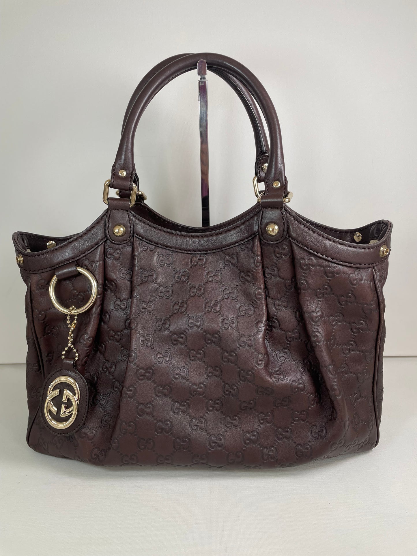Preloved Gucci Sukey Monogram Guccissima Shoulder Bag, Medium