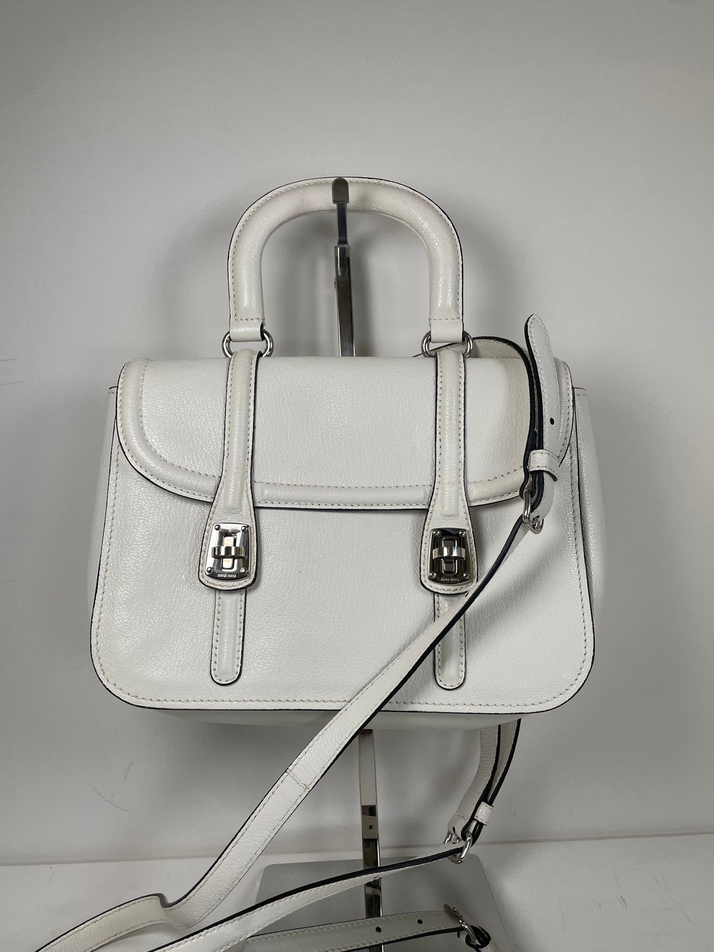 Preloved Miu Miu Double Turn Lock Satchel bag