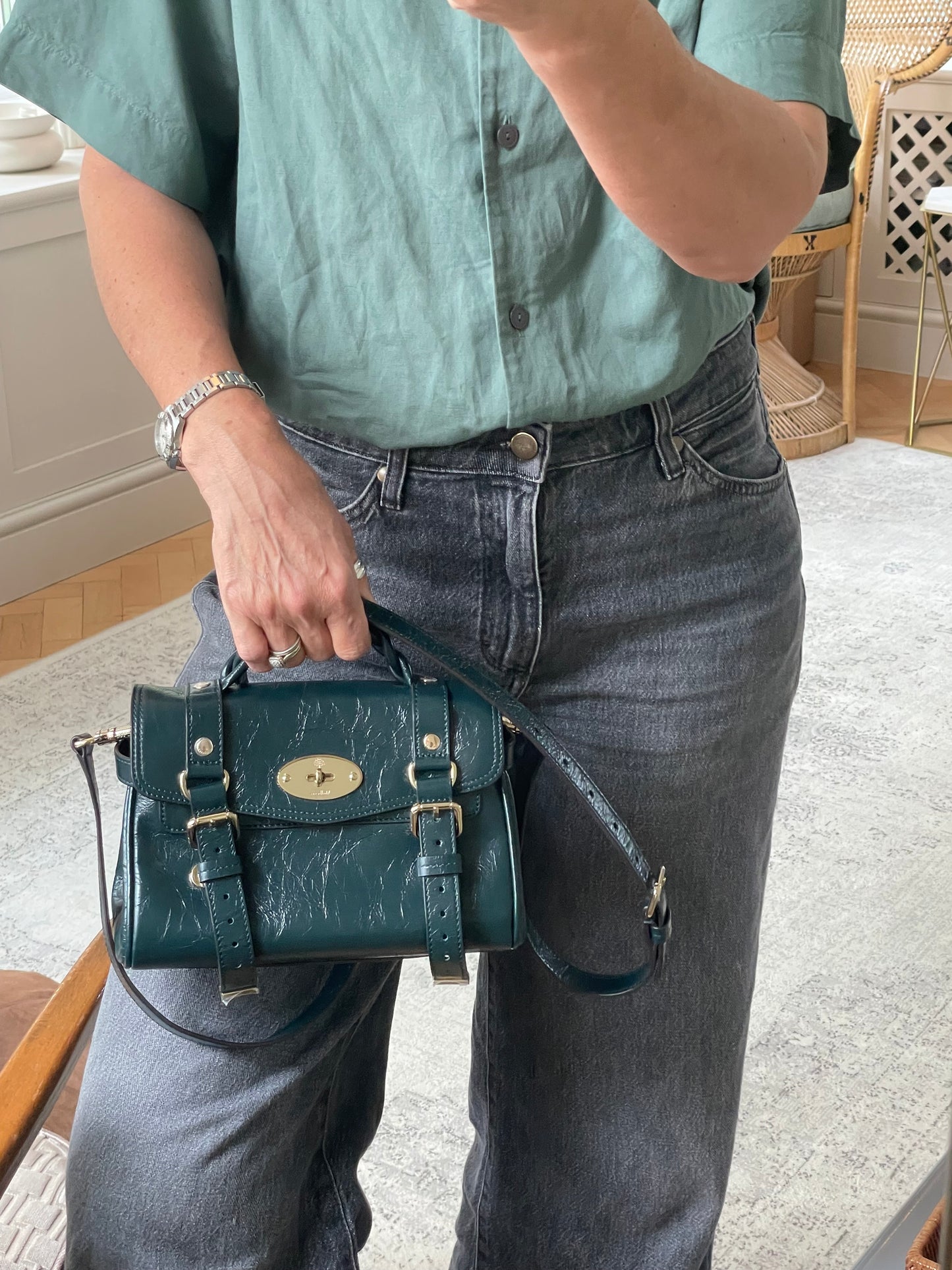 Preloved Mulberry Alexa Satchel Bag, Mini