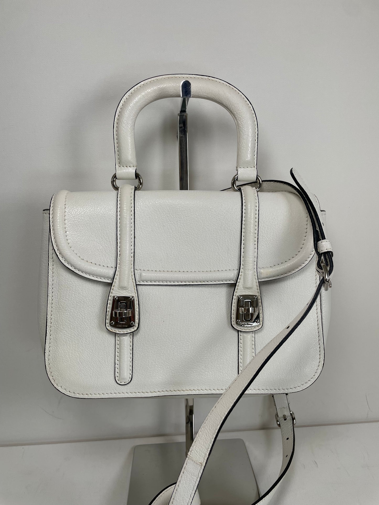 Preloved Miu Miu Double Turn Lock Satchel bag