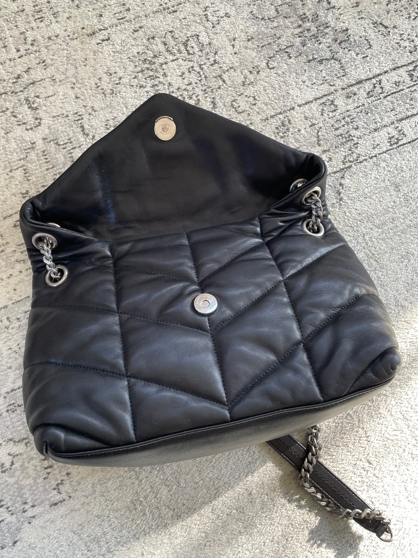 Preloved Saint Laurent Quilted LouLou Puffer Bag, Small