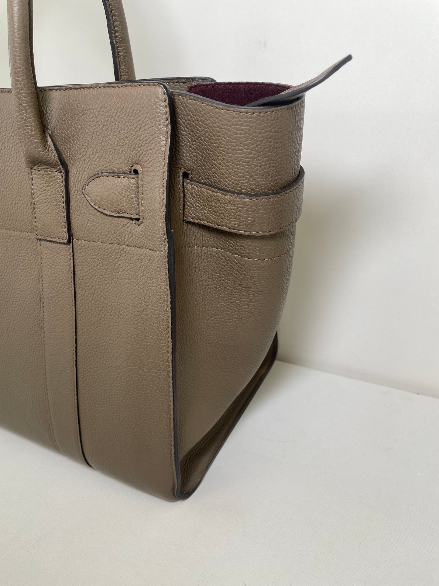 Preloved Mulberry Classic Grain Zipped Bayswater Bag, Large