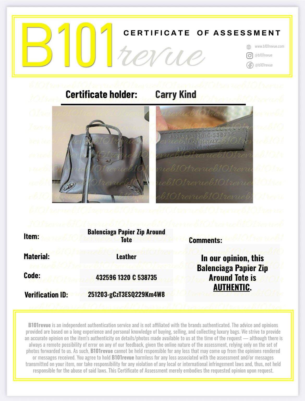 Preloved Balenciaga Papier Side Zip Tote, Medium