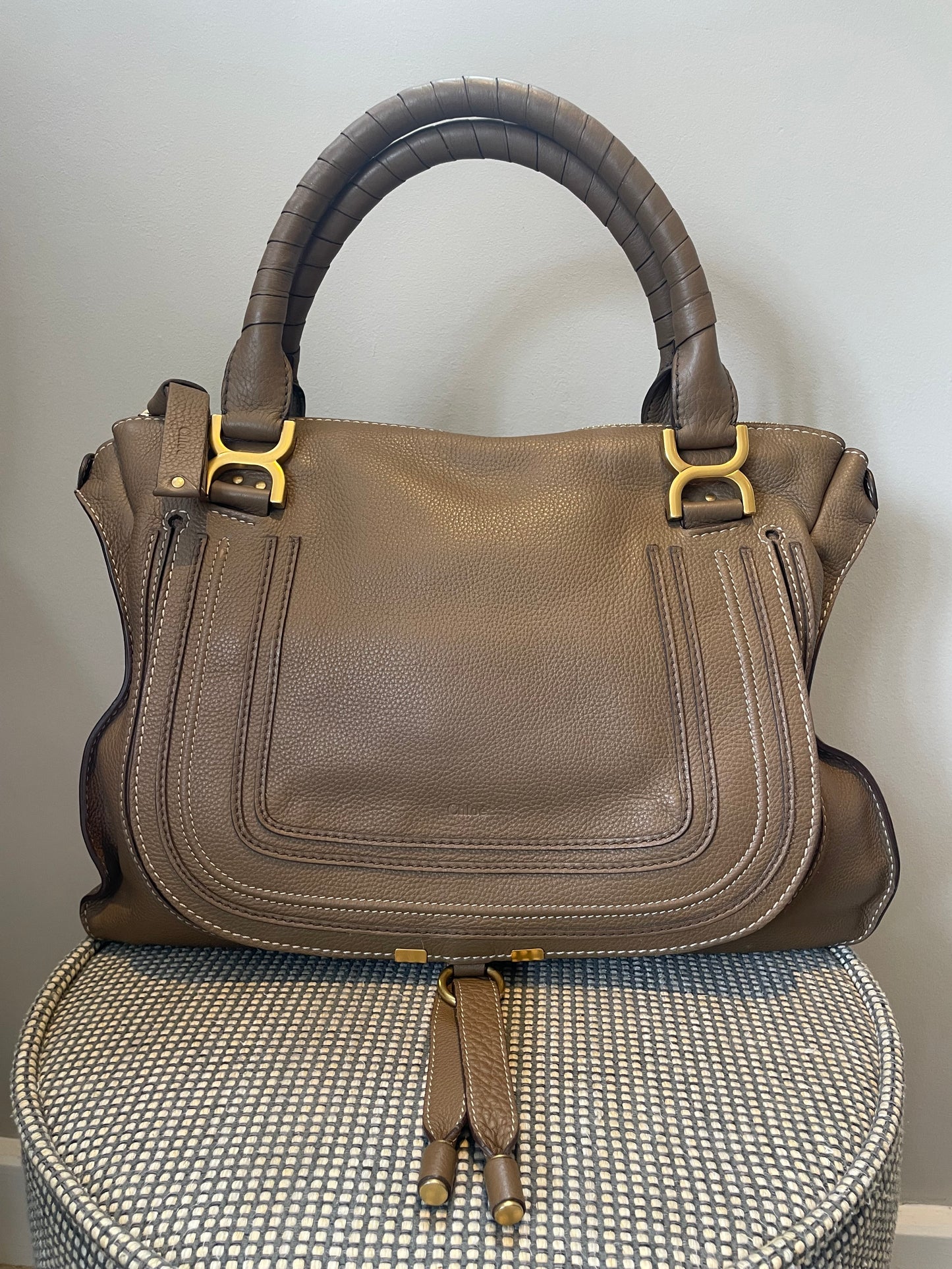 Preloved Chloe Marcie Satchel Shoulder Bag, Large