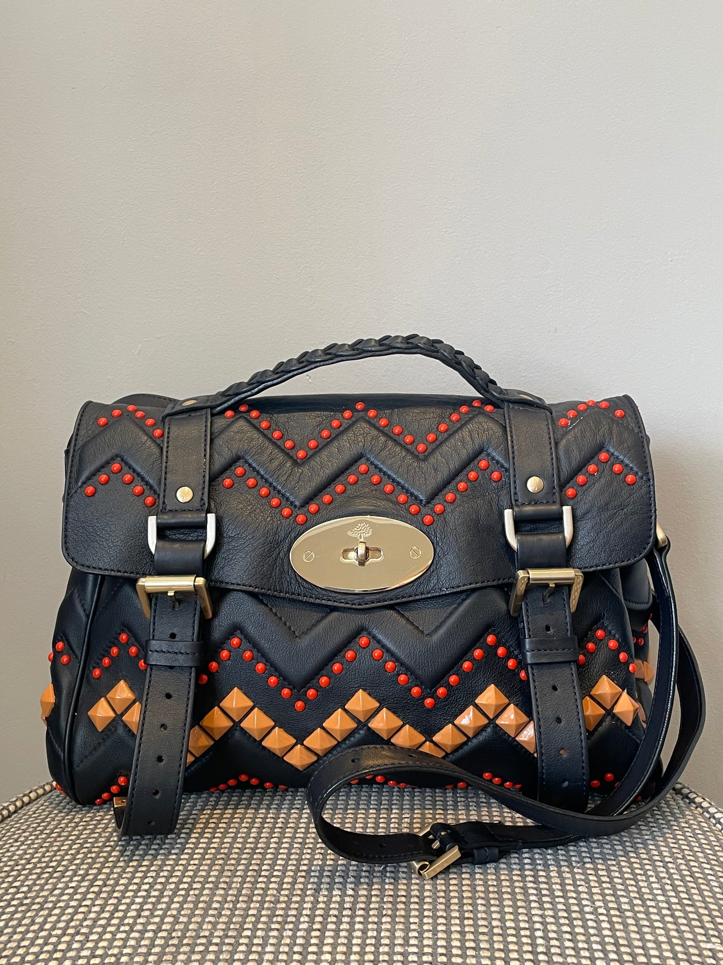 Preloved Mulberry Alexa Limited Edition ZigZag Satchel Bag, Medium
