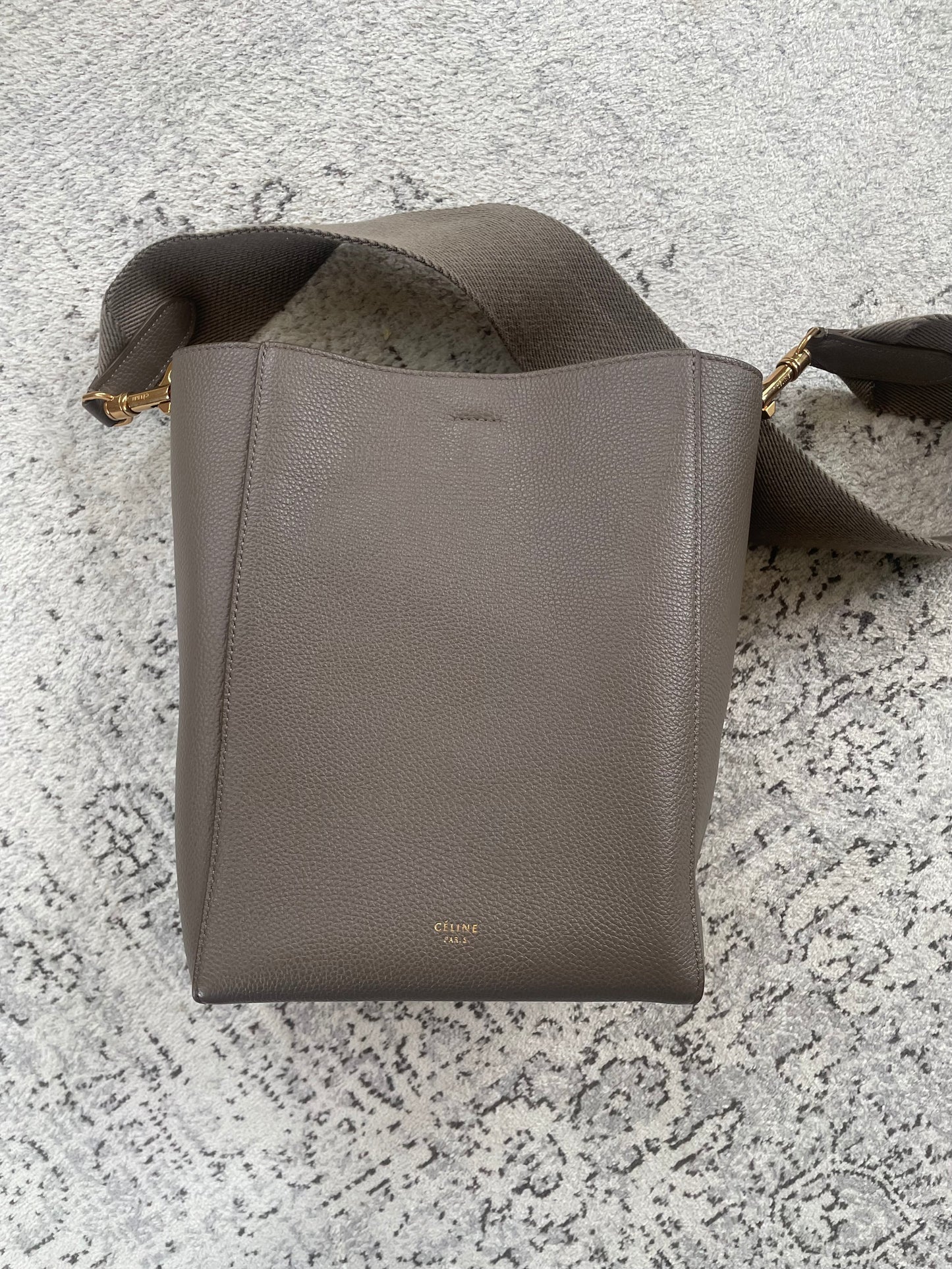 Preloved Celine Sangle Seau Bucket Bag, Small