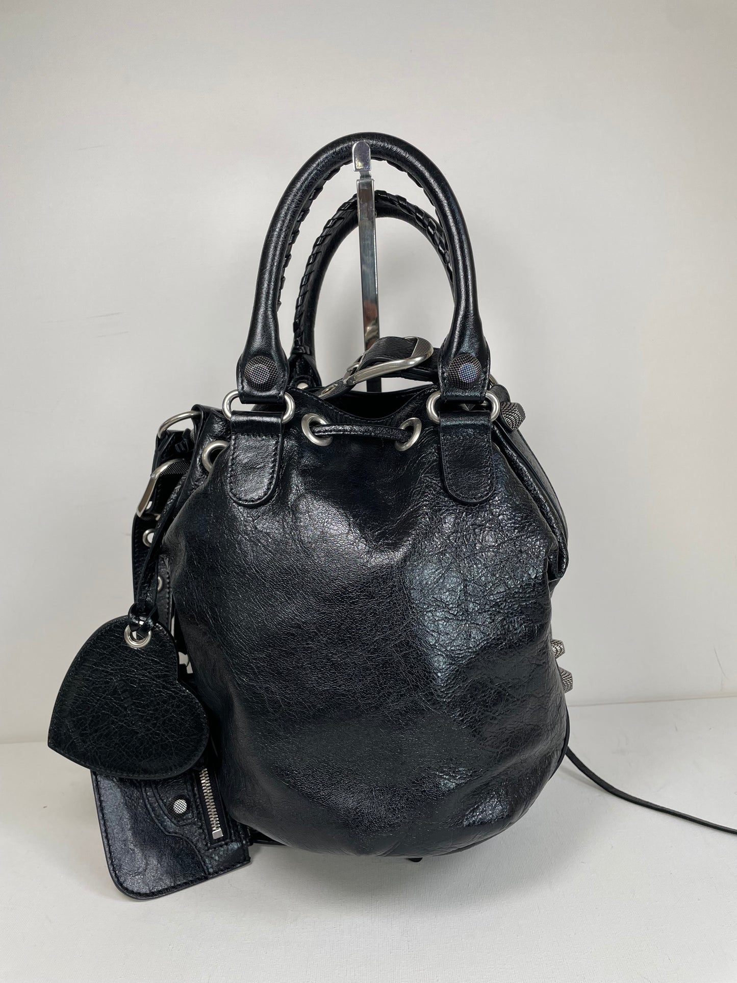 Preloved Balenciaga Agneau Arena Le Cagole Bucket Bag, Small