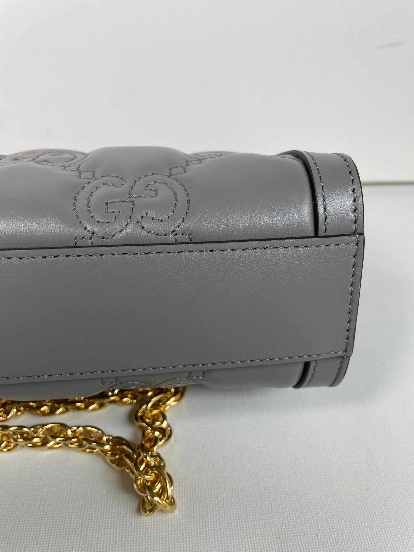 Preloved Gucci GG Matelasse Slim Chain Shoulder Bag, Small